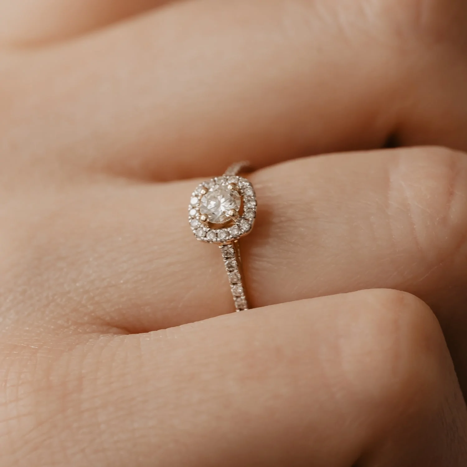 Pierścionek z diamentami 0,36ct, żółte złoto, zaręczynowy Pierścionek z diamentami 0,36ct, żółte złoto, zaręczynowy