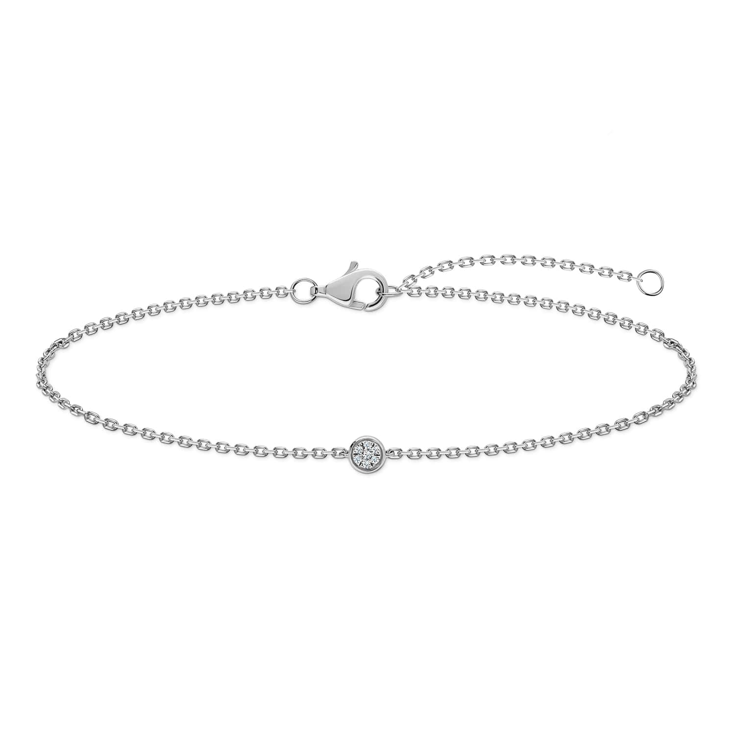 Bransoleta z diamentamI białe złoto B01785-W