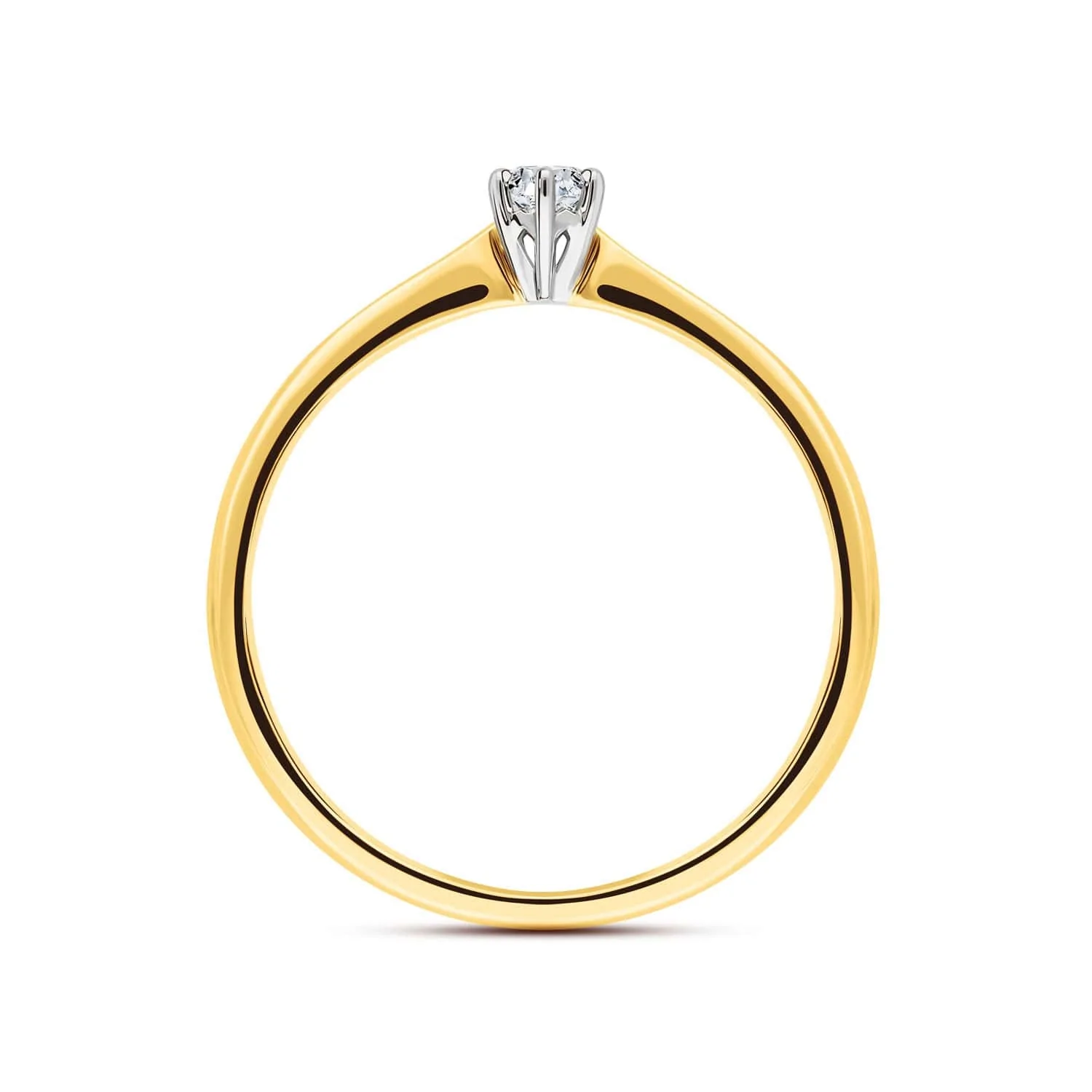 Pierścionek z diamentem 0,10ct, złoto R06845-YW Pierścionek z diamentem 0,10ct, złoto R06845-YW