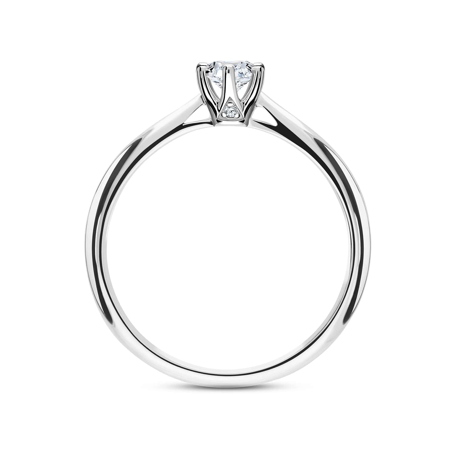 Złoty pierścionek zaręczynowy z diamentem 0,28ct, białe złoto R07830-W Złoty pierścionek zaręczynowy z diamentem 0,28ct, białe złoto R07830-W