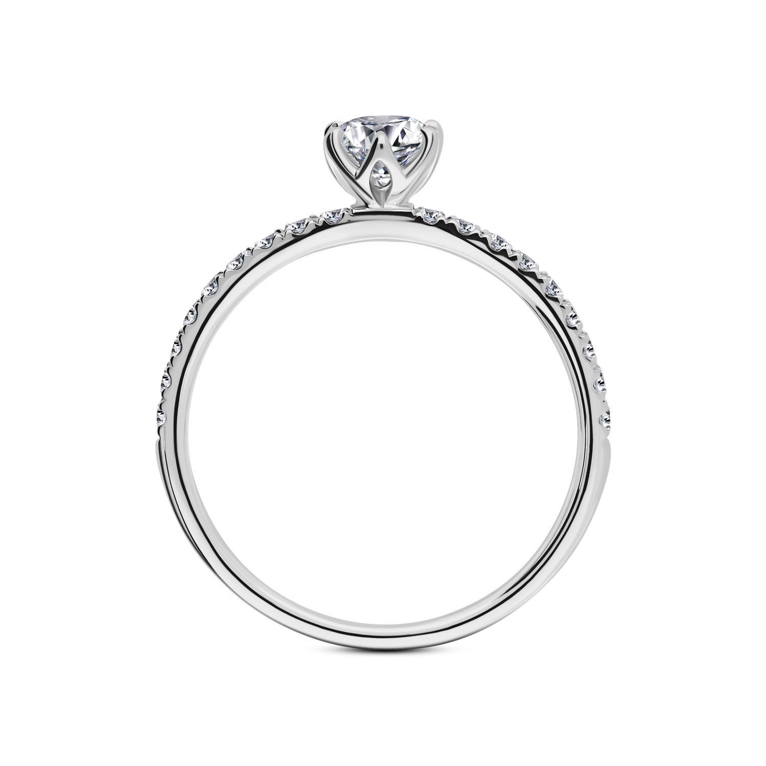 Pierścionek zaręczynowy diamentami, złoto R07914-W Pierścionek zaręczynowy diamentami, złoto R07914-W