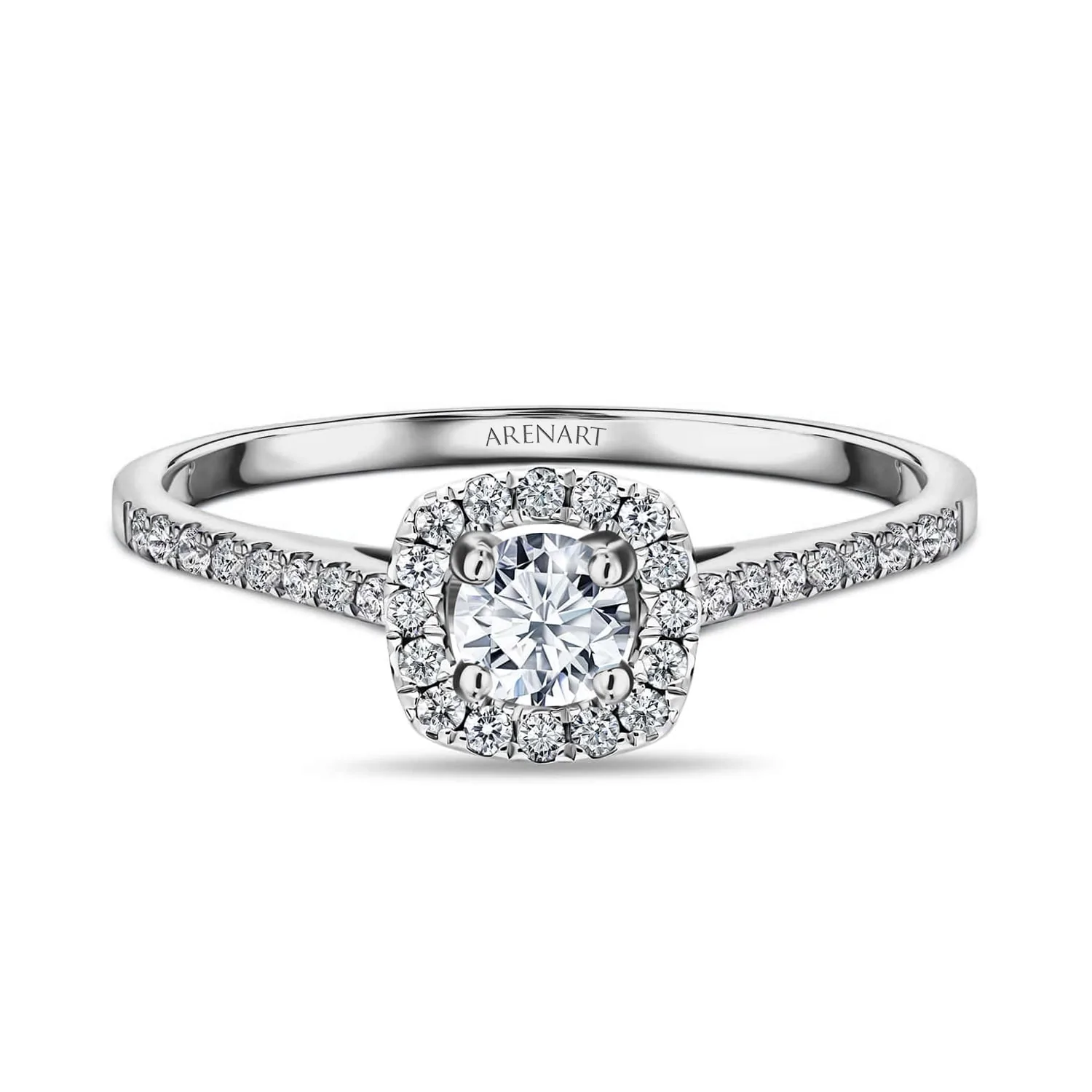 Pierścionek z diamentami, 0,21ct  białe złoto R06859-W PRZOD Pierścionek z diamentami, 0,21ct  białe złoto R06859-W PRZOD
