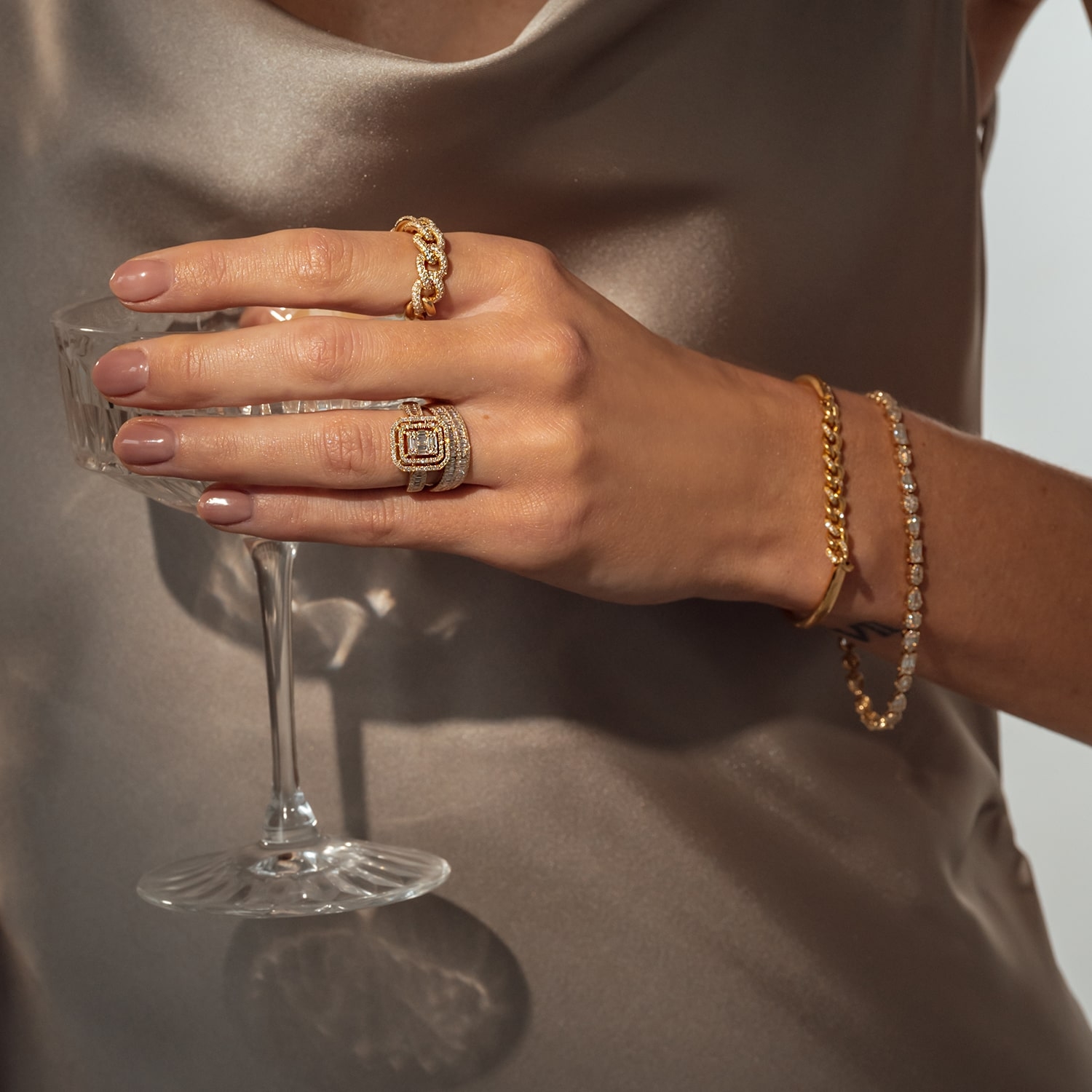 Bransoletka z diamentami 2,63ct, żółte złoto Bransoletka z diamentami 2,63ct, żółte złoto