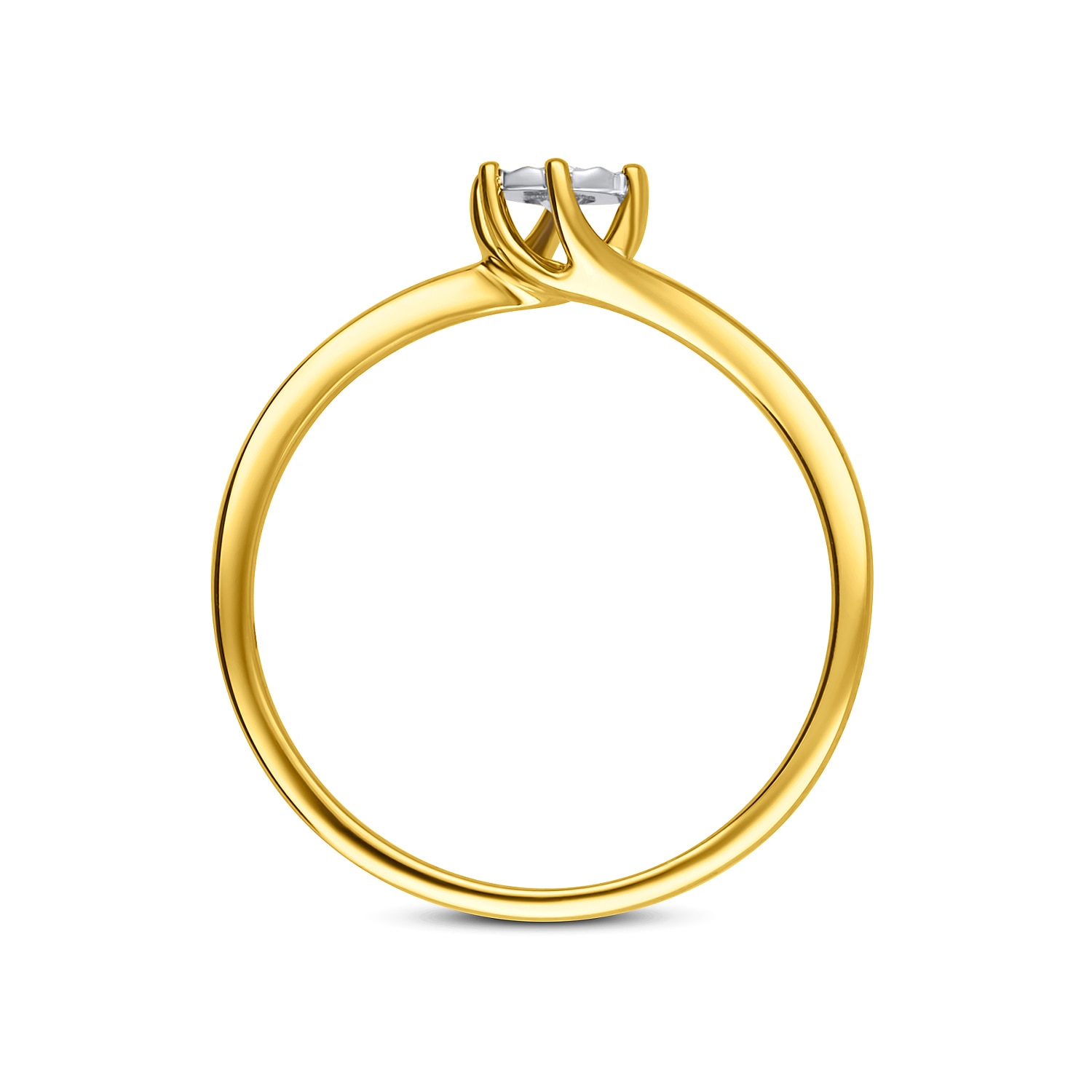 Pierścionek z diamentem 0,05ct, złoto żółte Pierścionek z diamentem 0,05ct, złoto żółte