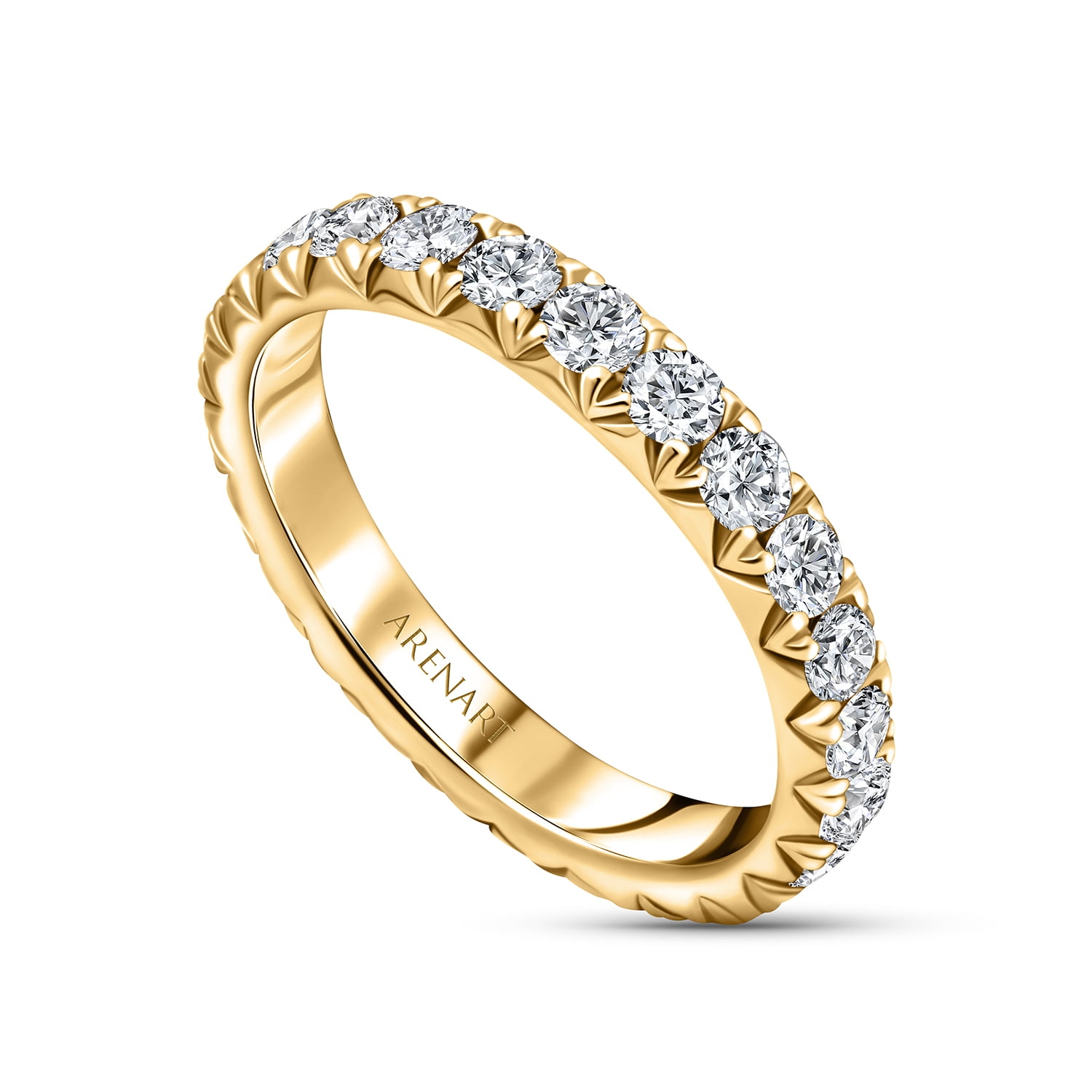 Obrączka z diamentami, żółte złoto R78749-Y