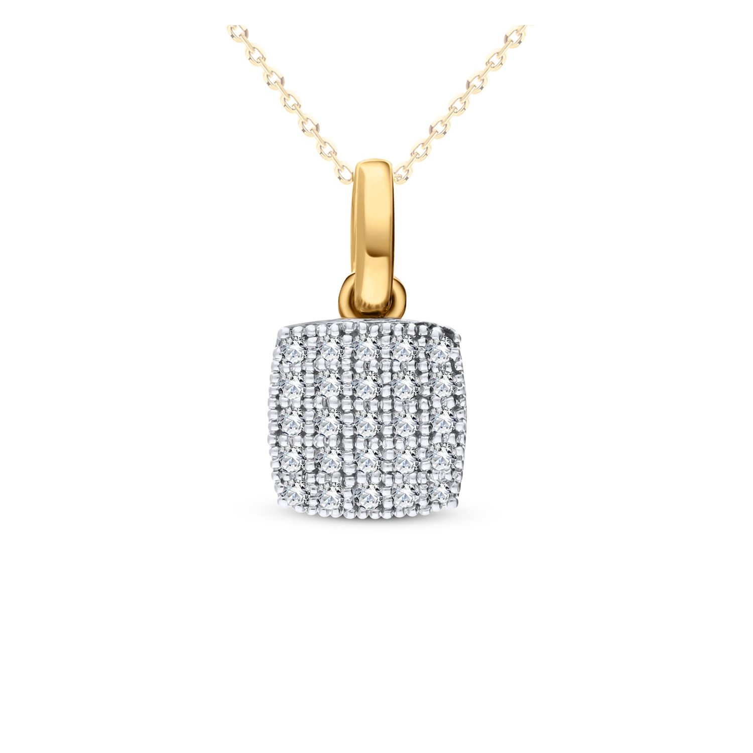 Zawieszka z diamentami 0,09ct, żółte złoto SAP04865-Y