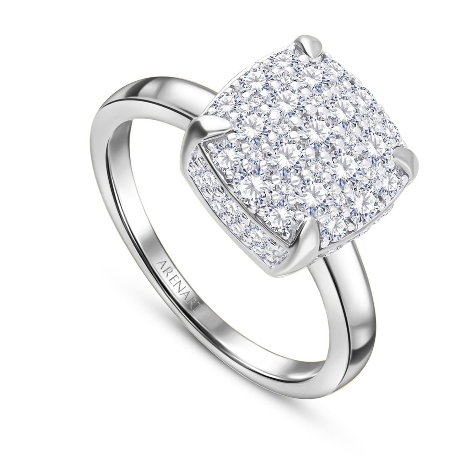 Złoty pierścionek z diamentami 1,22ct białe złoto JAR29961-W