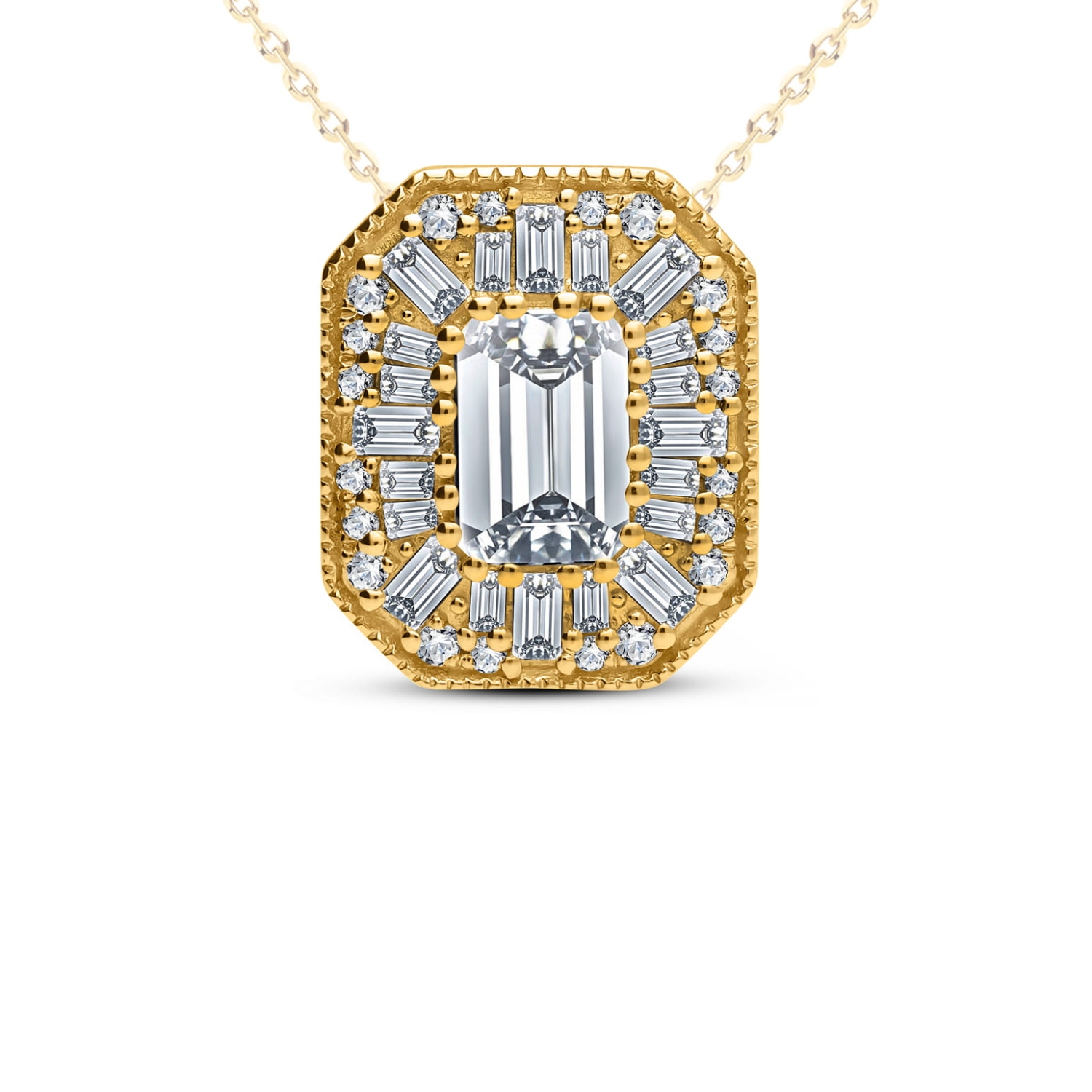 Zawieszka z diamentami i białym topazem 0,67ct, P07937-Y-WT