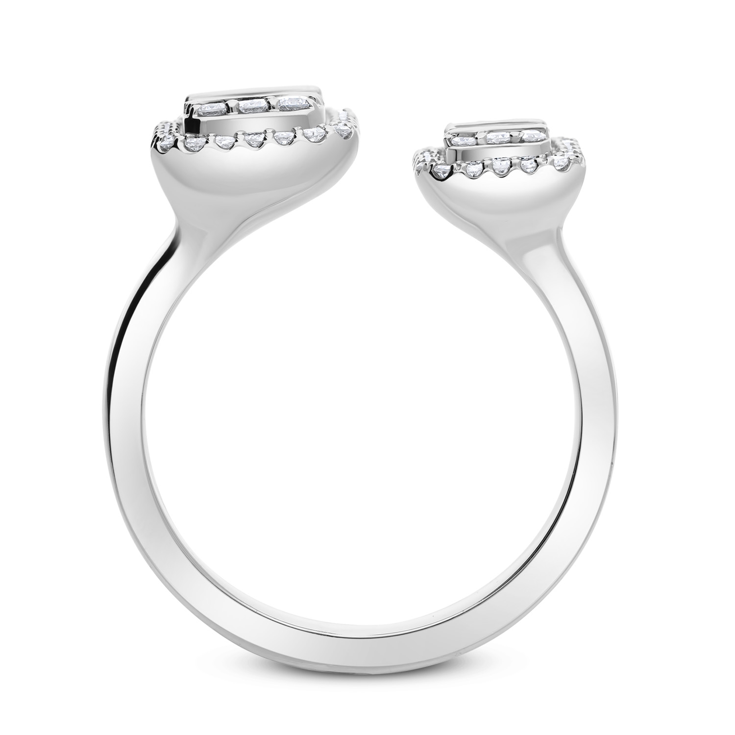 Pierścionek open z diamentami 0,53ct, złoto białe Pierścionek open z diamentami 0,53ct, złoto białe