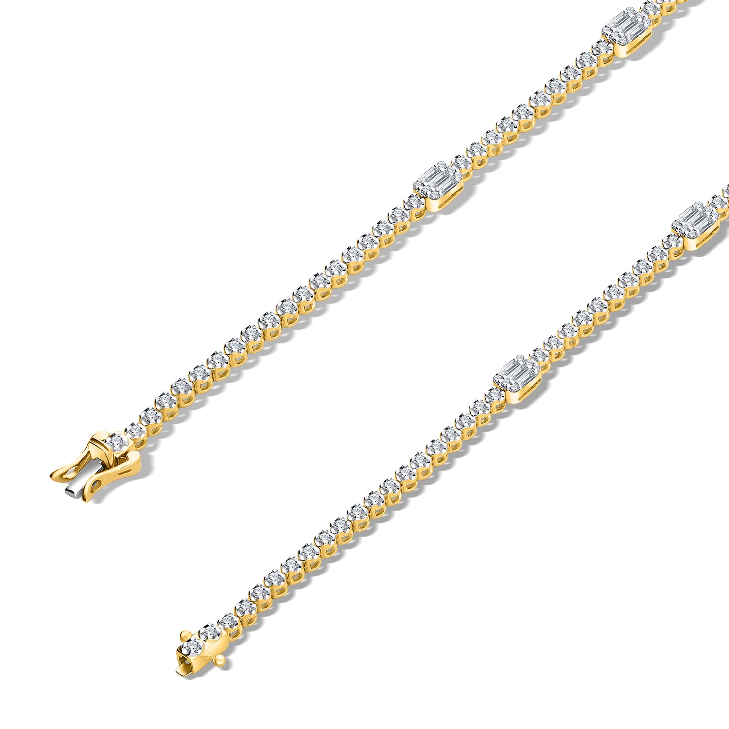 Złota bransoletka z diamentami 1,18ct, żółte złoto, 18 cm Złota bransoletka z diamentami 1,18ct, żółte złoto, 18 cm