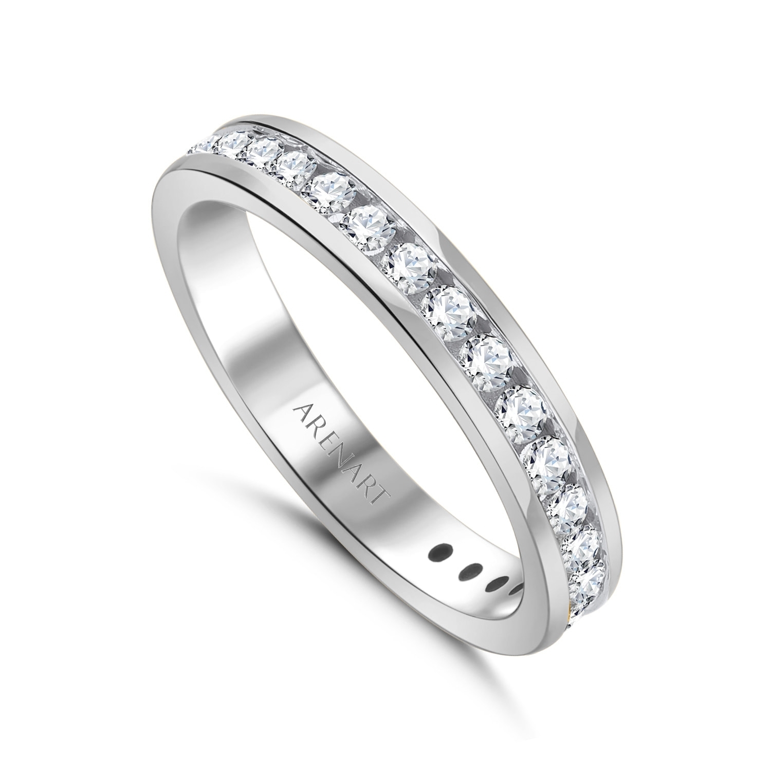 Obrączki ślubne 3 mm i 4 mm, diamenty, białe złoto Obrączki ślubne 3 mm i 4 mm, diamenty, białe złoto