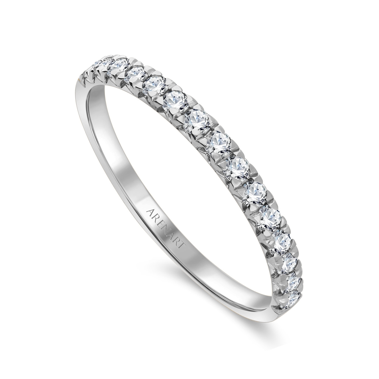 Obrączki ślubne, białe złoto, diamenty, 1,9 mm i 3 mm Obrączki ślubne, białe złoto, diamenty, 1,9 mm i 3 mm