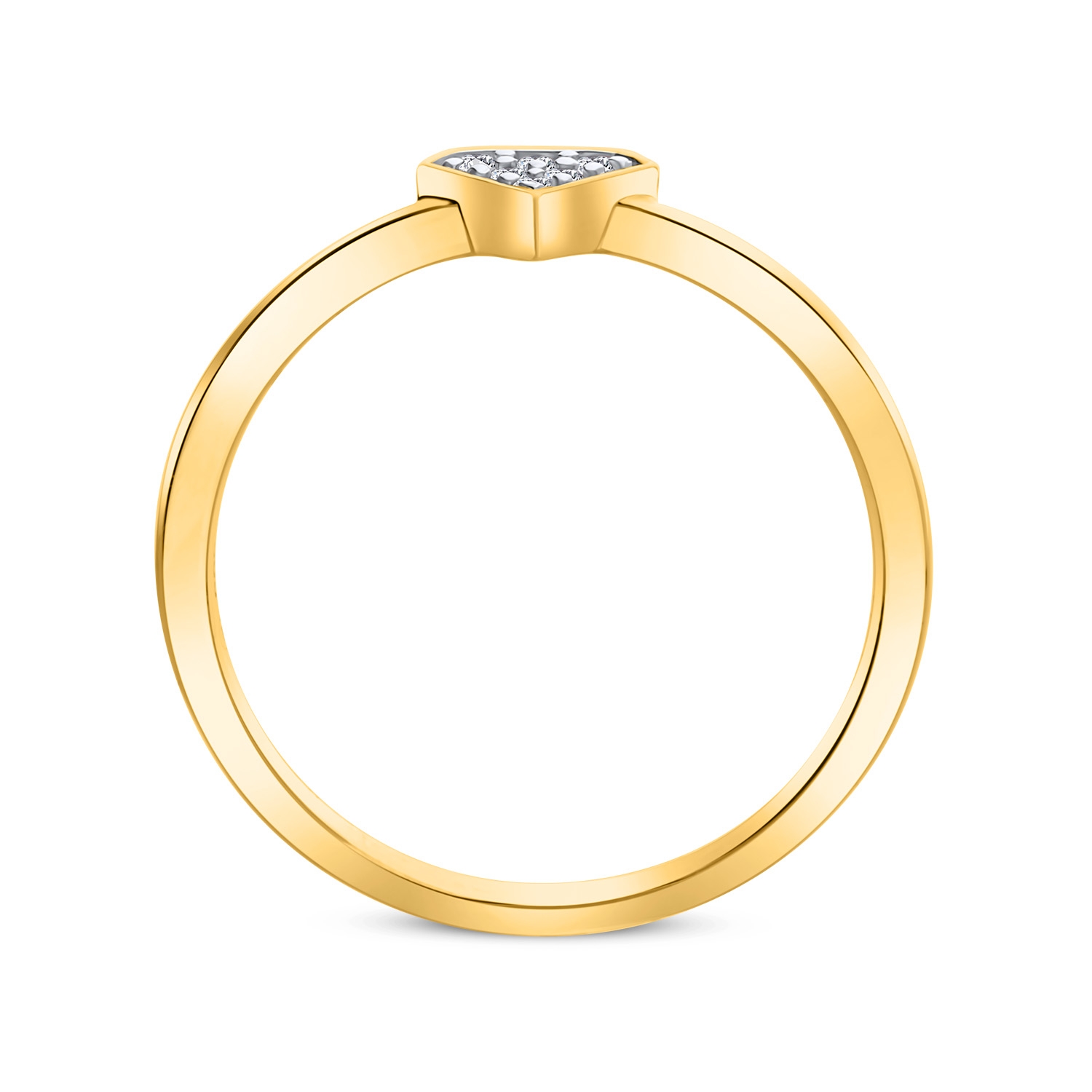Pierścionek złoty diament z diamentami 0,05ct, złoto żółte Pierścionek złoty diament z diamentami 0,05ct, złoto żółte