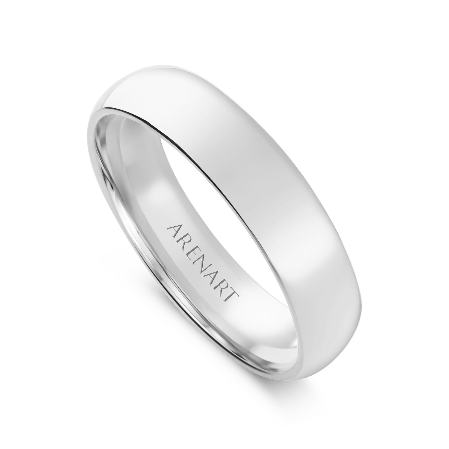 Złota damska obrączka 4 mm, białe złoto 585
