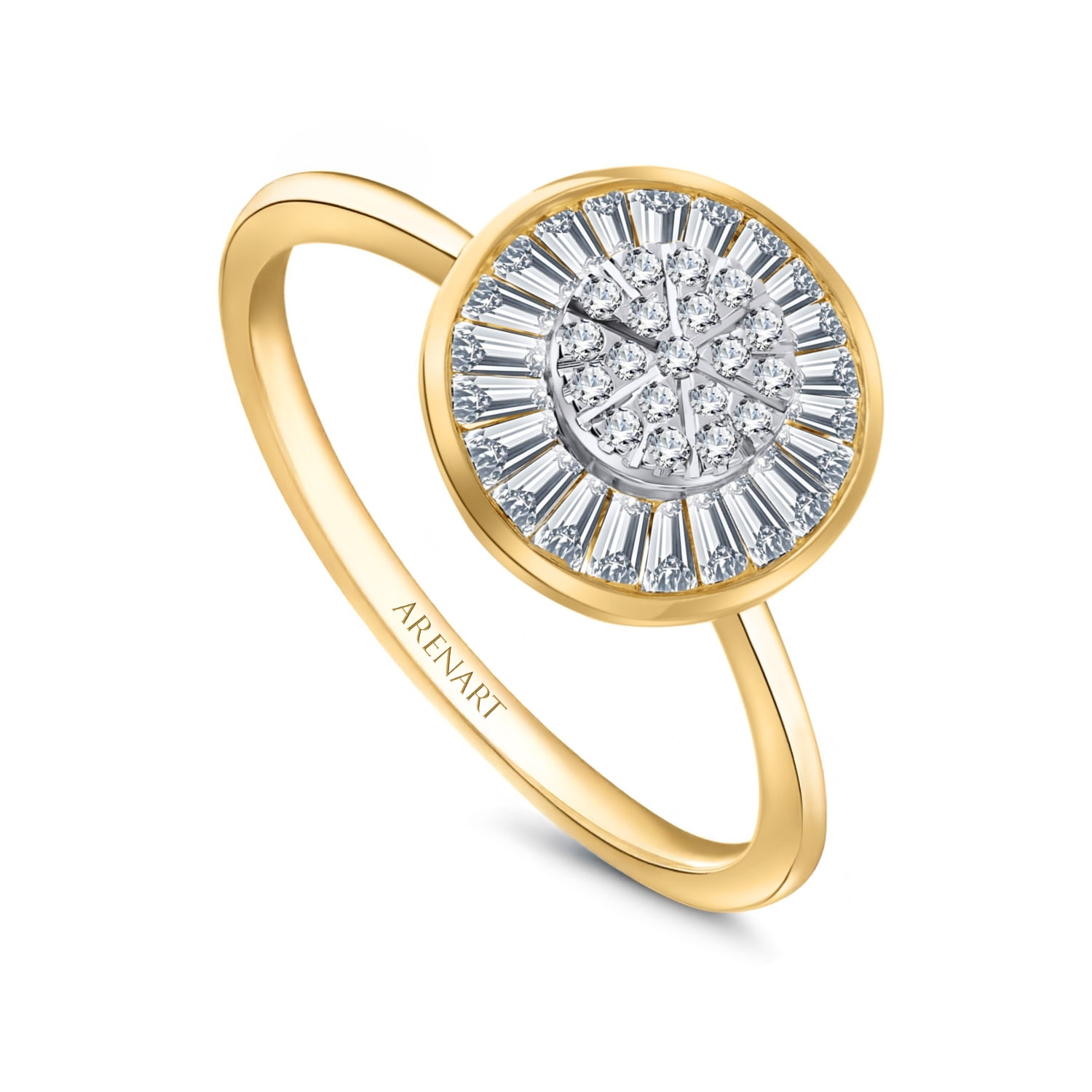 Pierścionek z diamentami 0,43ct, żółte złoto 585, model ASPR5294-Y