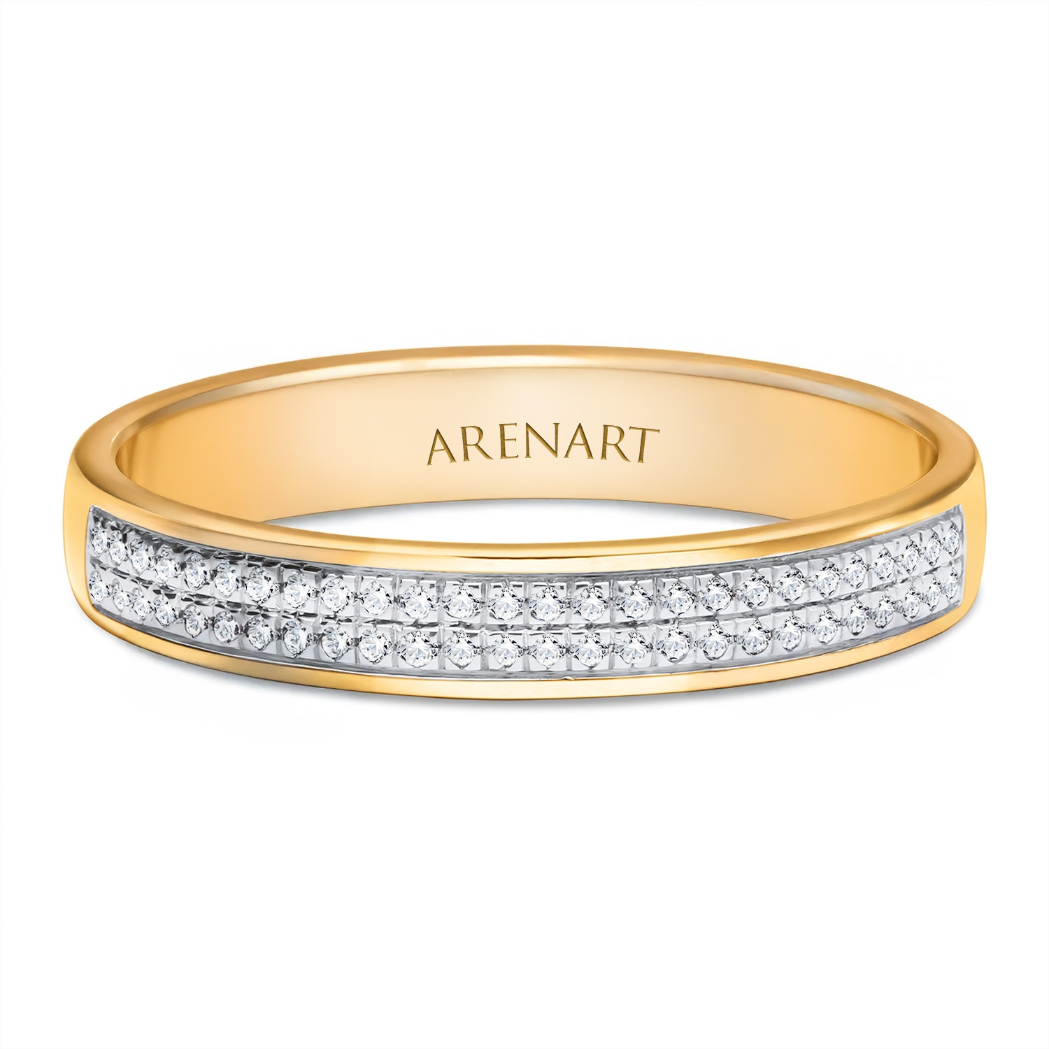 Obrączka damska 3,5 mm z diamentami Obrączka damska 3,5 mm z diamentami