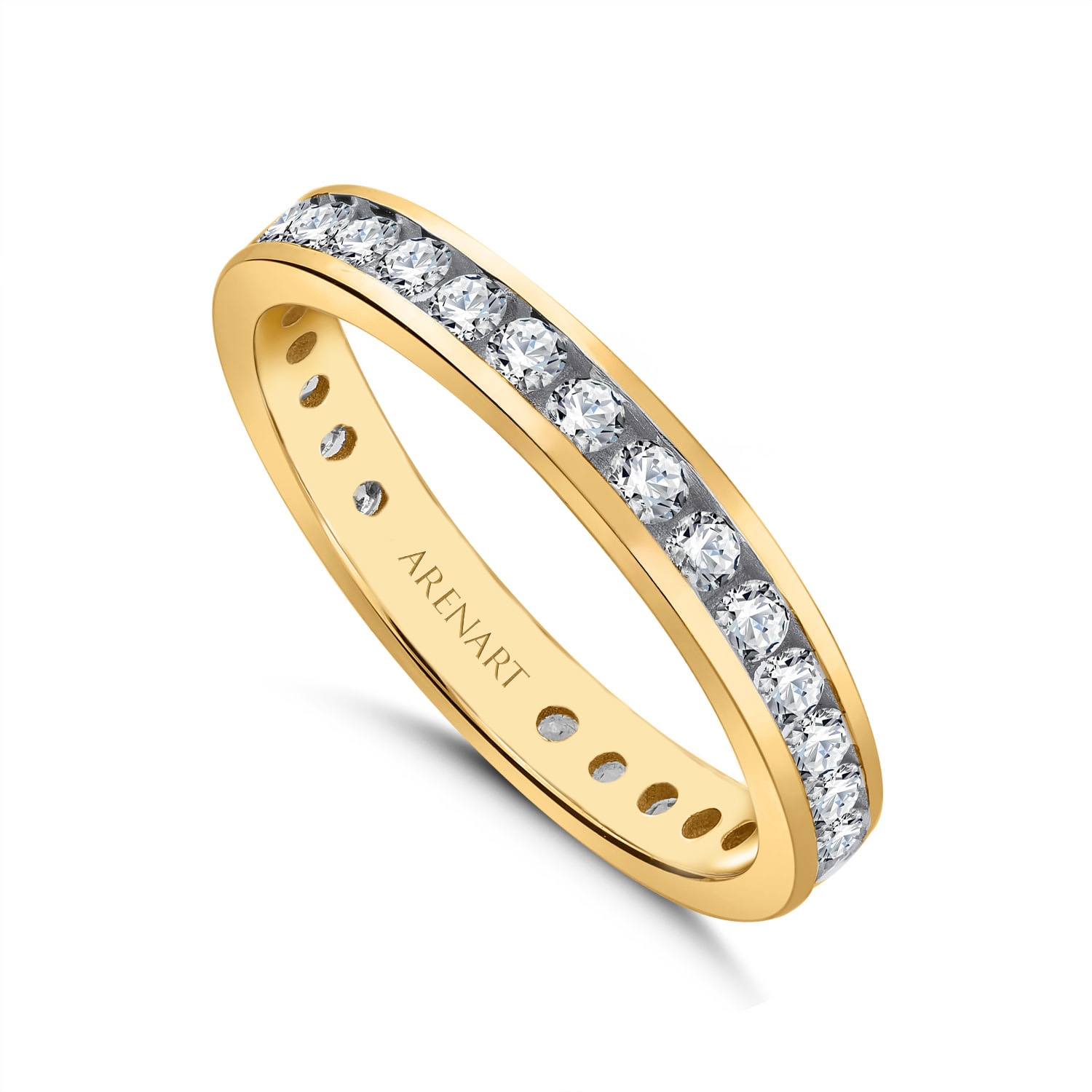 Obrączka damska, żółte złoto, diamenty RR36172-Y