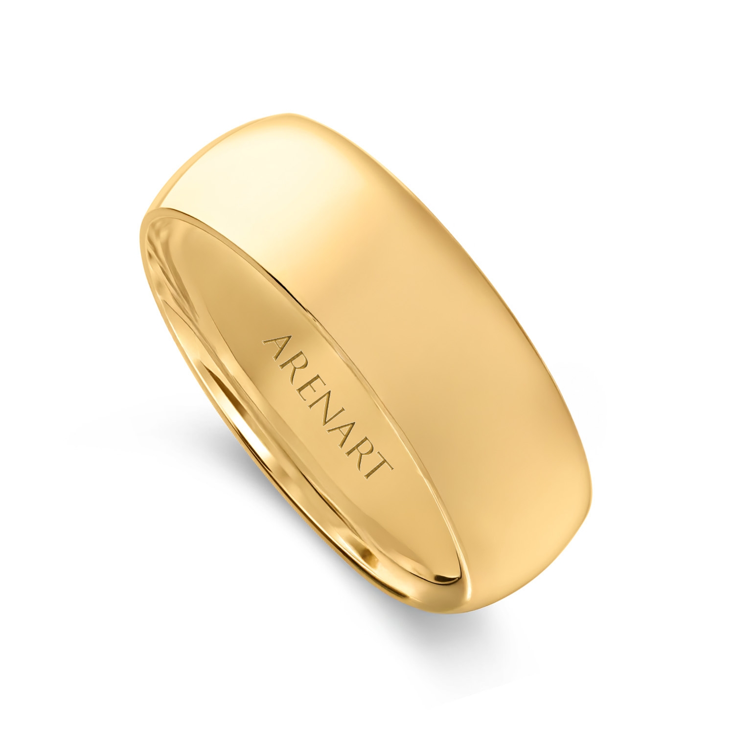 Obrączka męska 6 mm, żółte złoto 585 model ART L1-6M(M)-Y