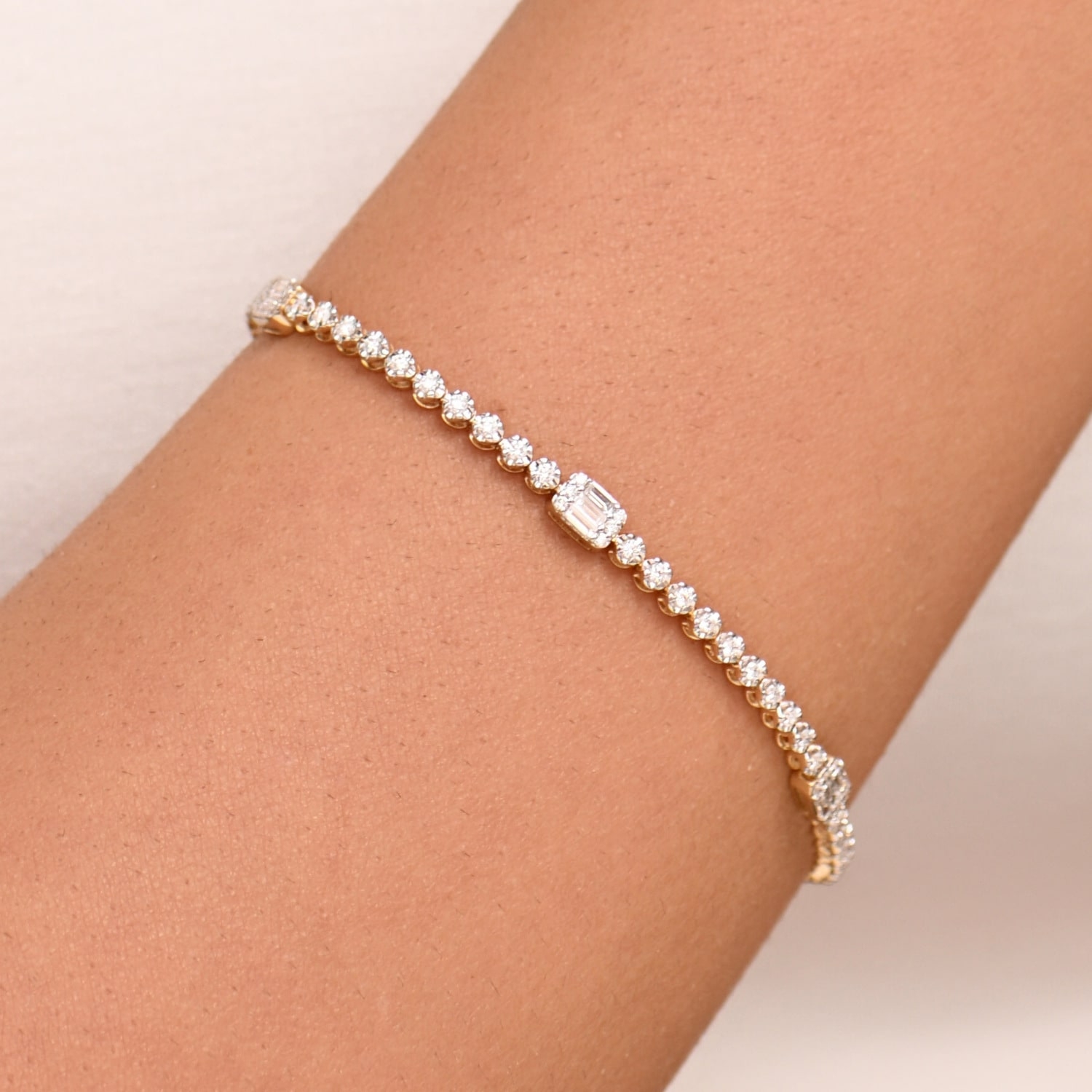 Złota bransoletka z diamentami 1,18ct, żółte złoto, 18 cm Złota bransoletka z diamentami 1,18ct, żółte złoto, 18 cm