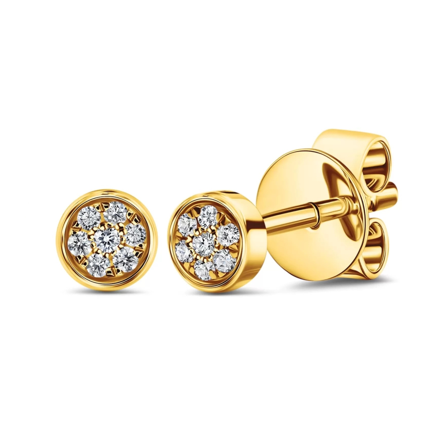 Kolczyki z diamentami, żółte złoto E01785-Y-S