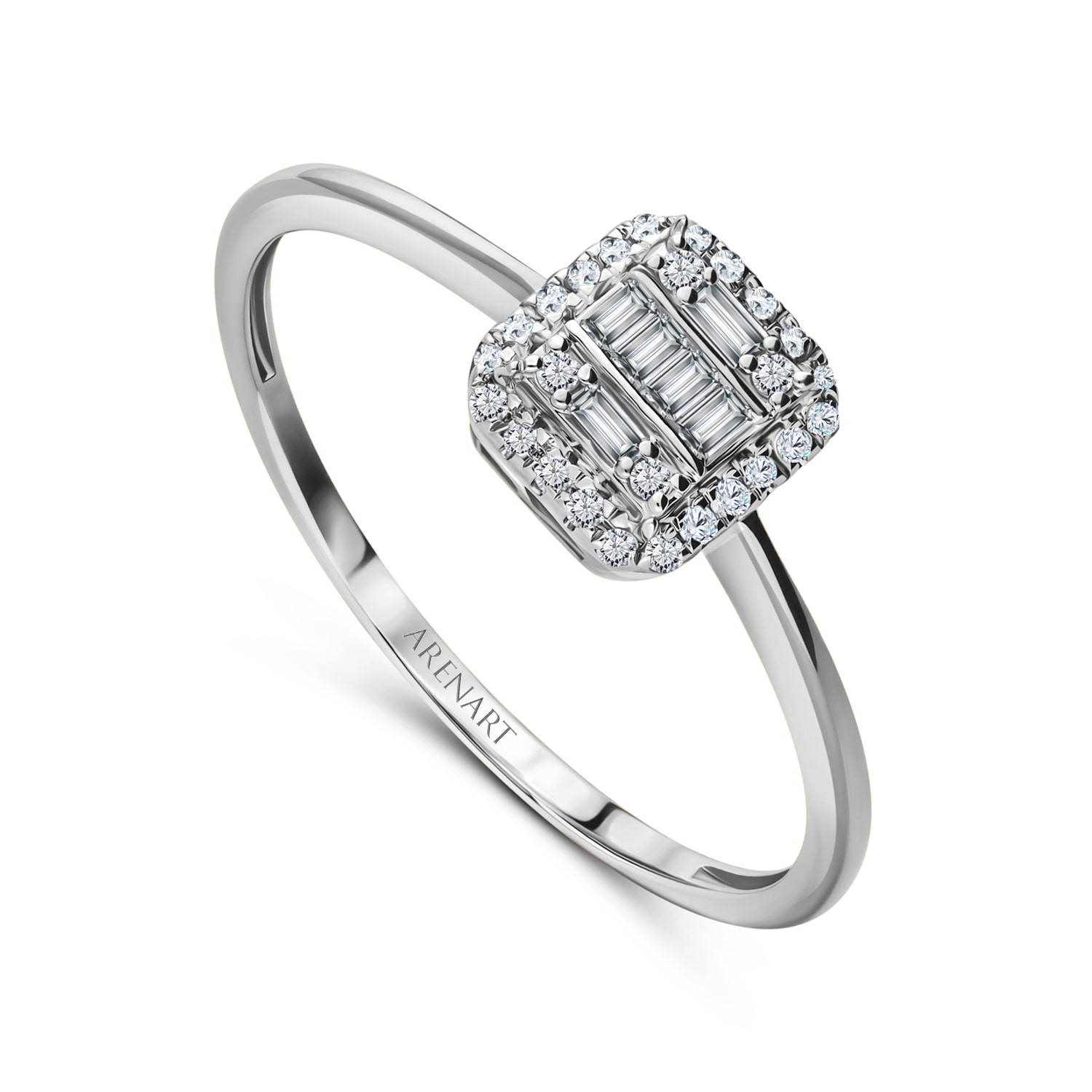 Złoty pierścionek z diamentami model JAR35026-W