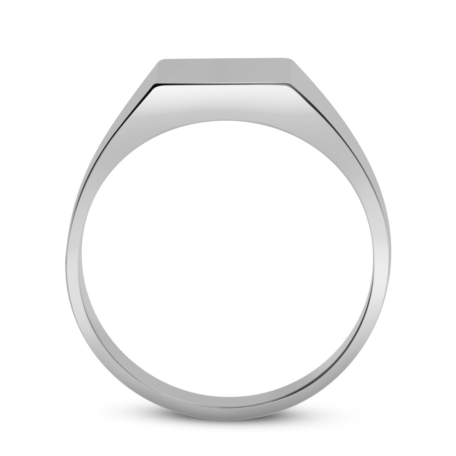 Sygnet męski, gładki, białe złoto Sygnet męski, gładki, białe złoto