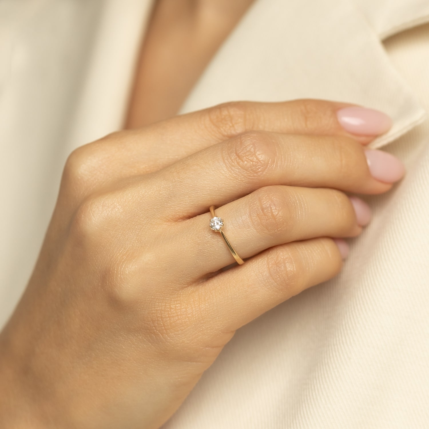 Pierścionek zaręczynowy z diamentem 0,25ct, złoto białe Pierścionek zaręczynowy z diamentem 0,25ct, złoto białe