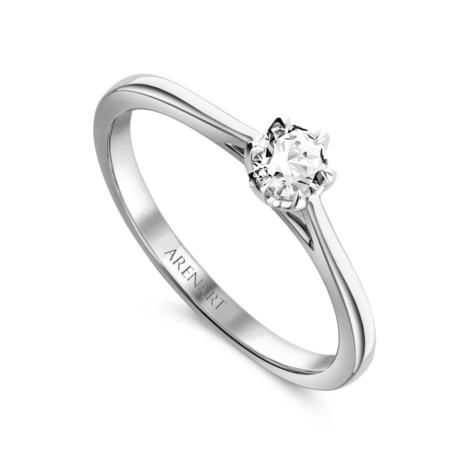 Pierścionek z diamentem 0,25ct, model R07915-W