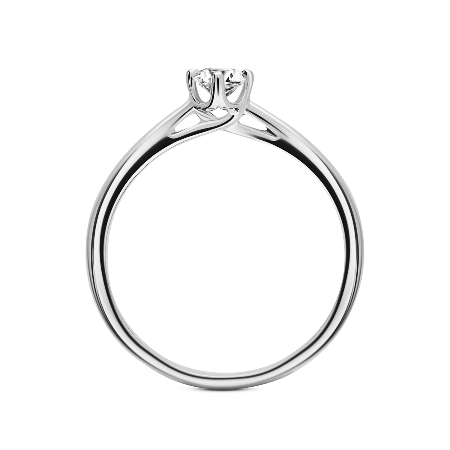 Pierścionek zaręczynowy z diamentem, model R06856-W Pierścionek zaręczynowy z diamentem, model R06856-W