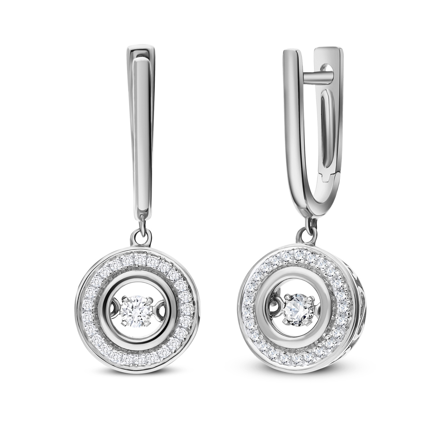Wiszące kolczyki z diamentami 0,26ct model E03416-W-A