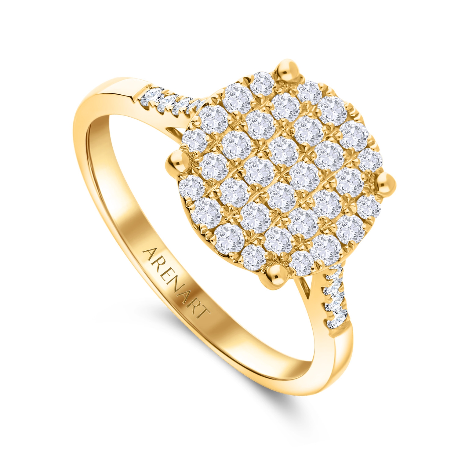 Złoty diamentowy pierścionek model R05155-Y