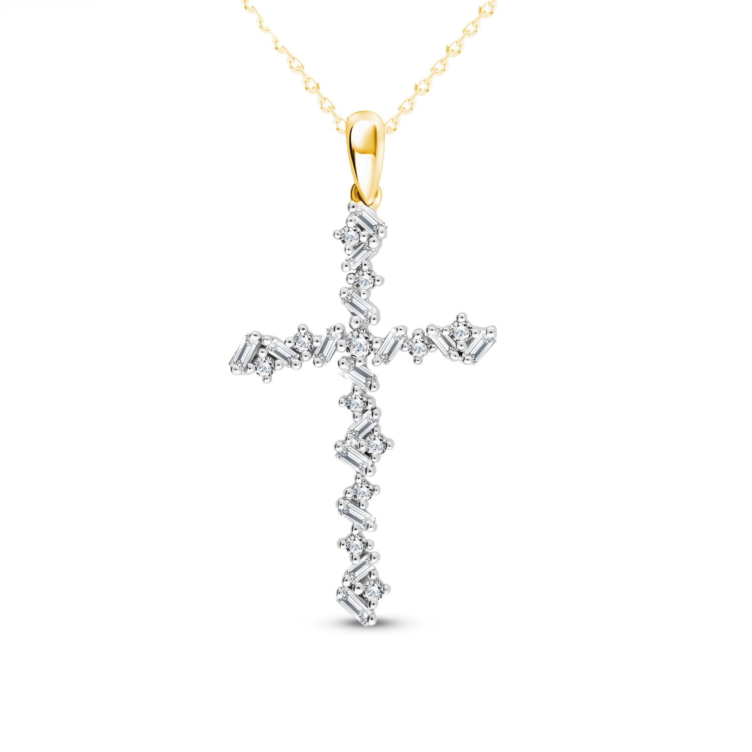 Krzyżyk z diamentami JAP09667-Y