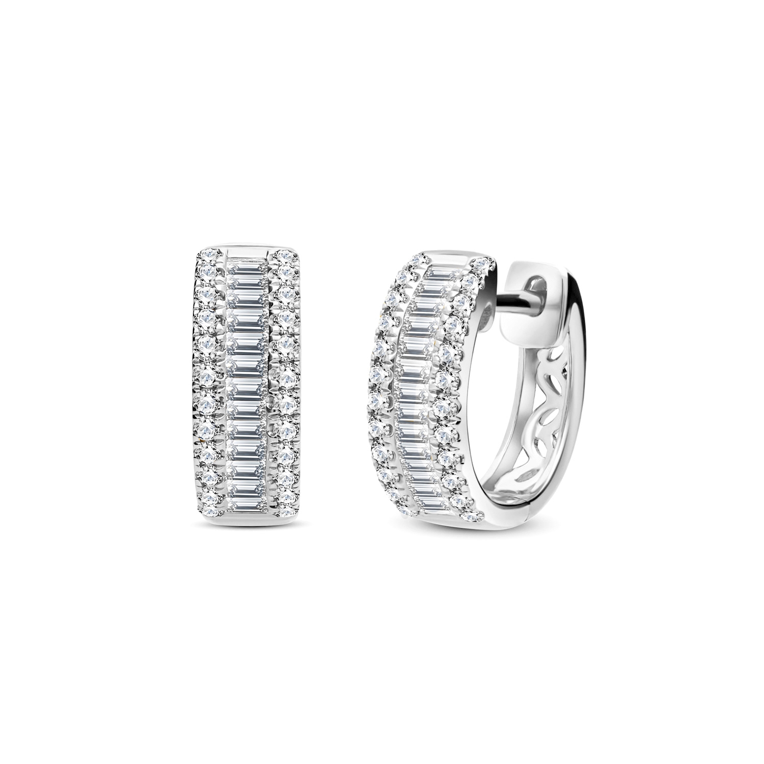 Kolczyki złote z diamentami 0,51ct, białe złoto