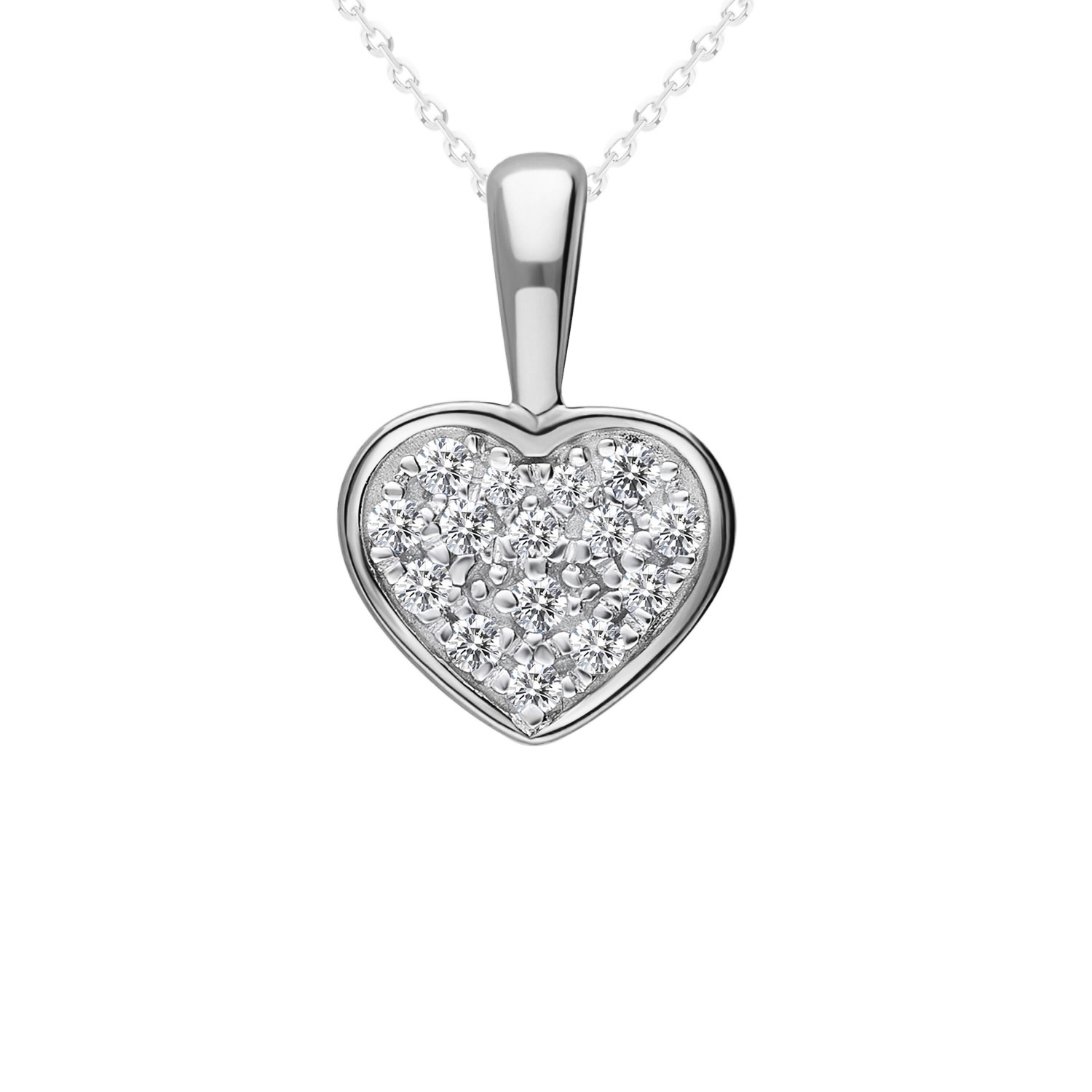 Zawieszka złote serce z diamentami 0,05ct, model SAP02067-W