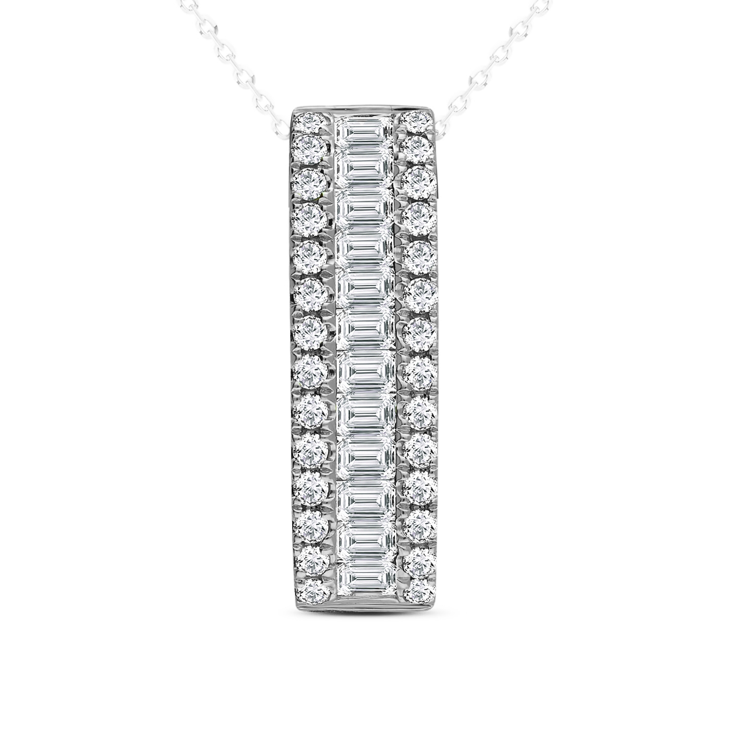 Złota zawieszka z diamentami 0,52ct, białe złoto
