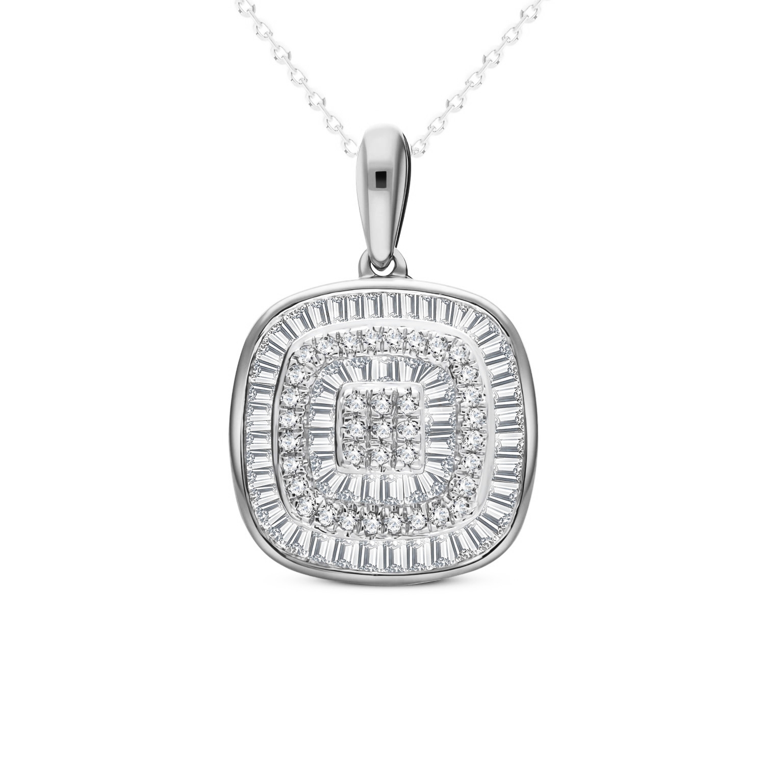 Zawieszka złota z diamentami 0,54ct, złoto białe