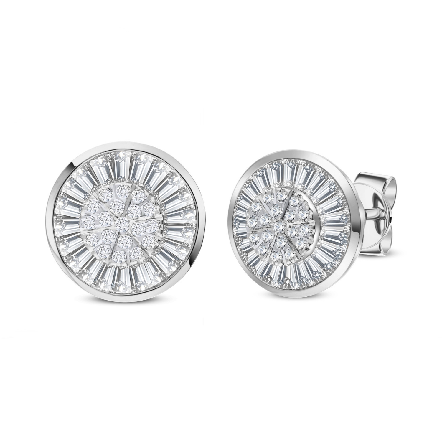 Kolczyki złote z diamentami 0,81ct, białe złoto