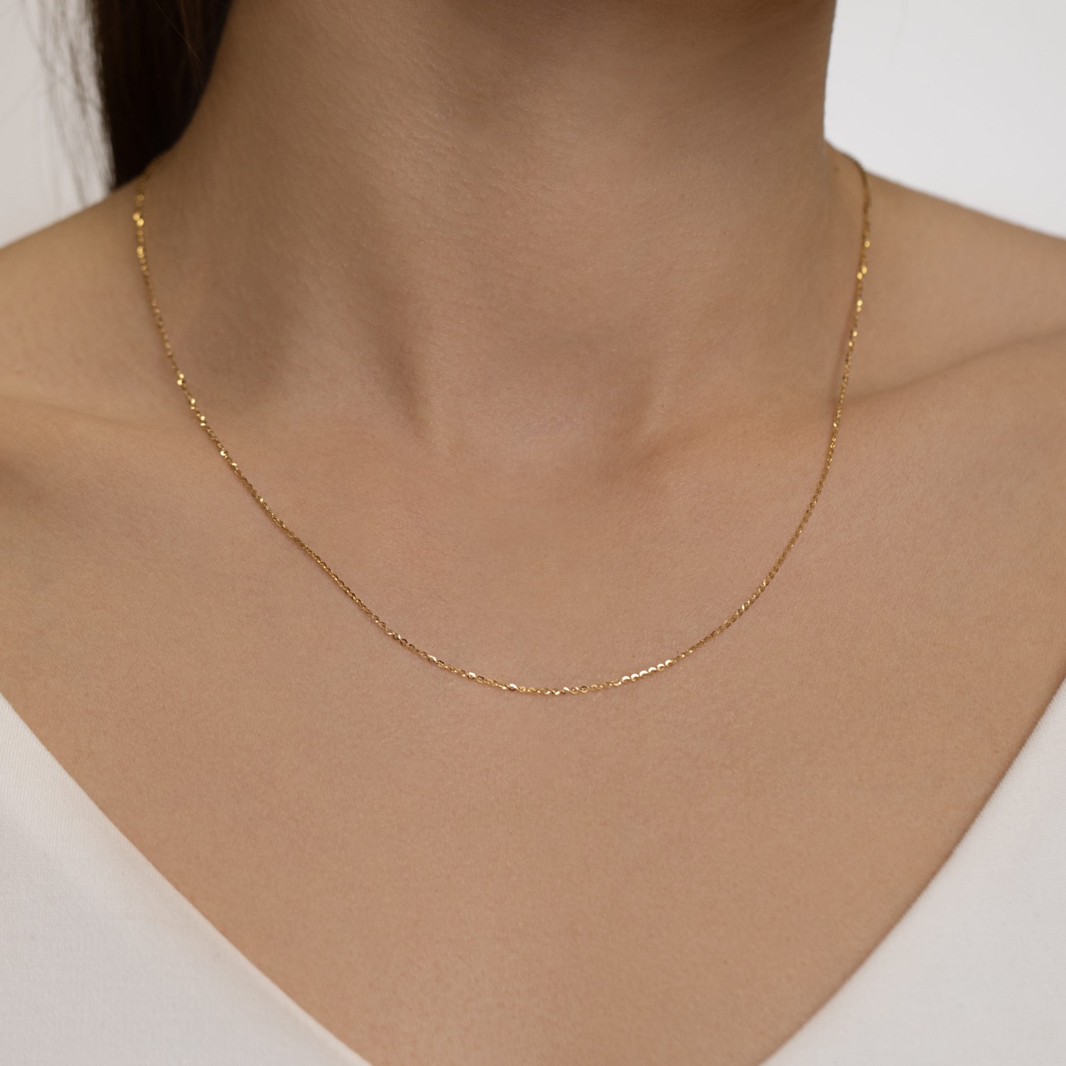 Łańcuszek rolo 45 cm, żółte złoto Łańcuszek rolo 45 cm, żółte złoto