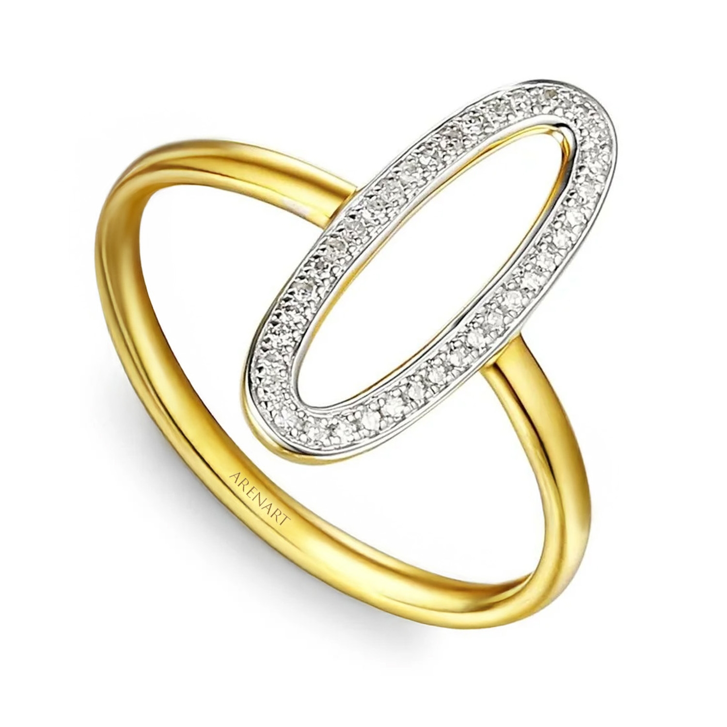 Pierścionek z diamentami, białe złoto próby 585, model R63753-Y