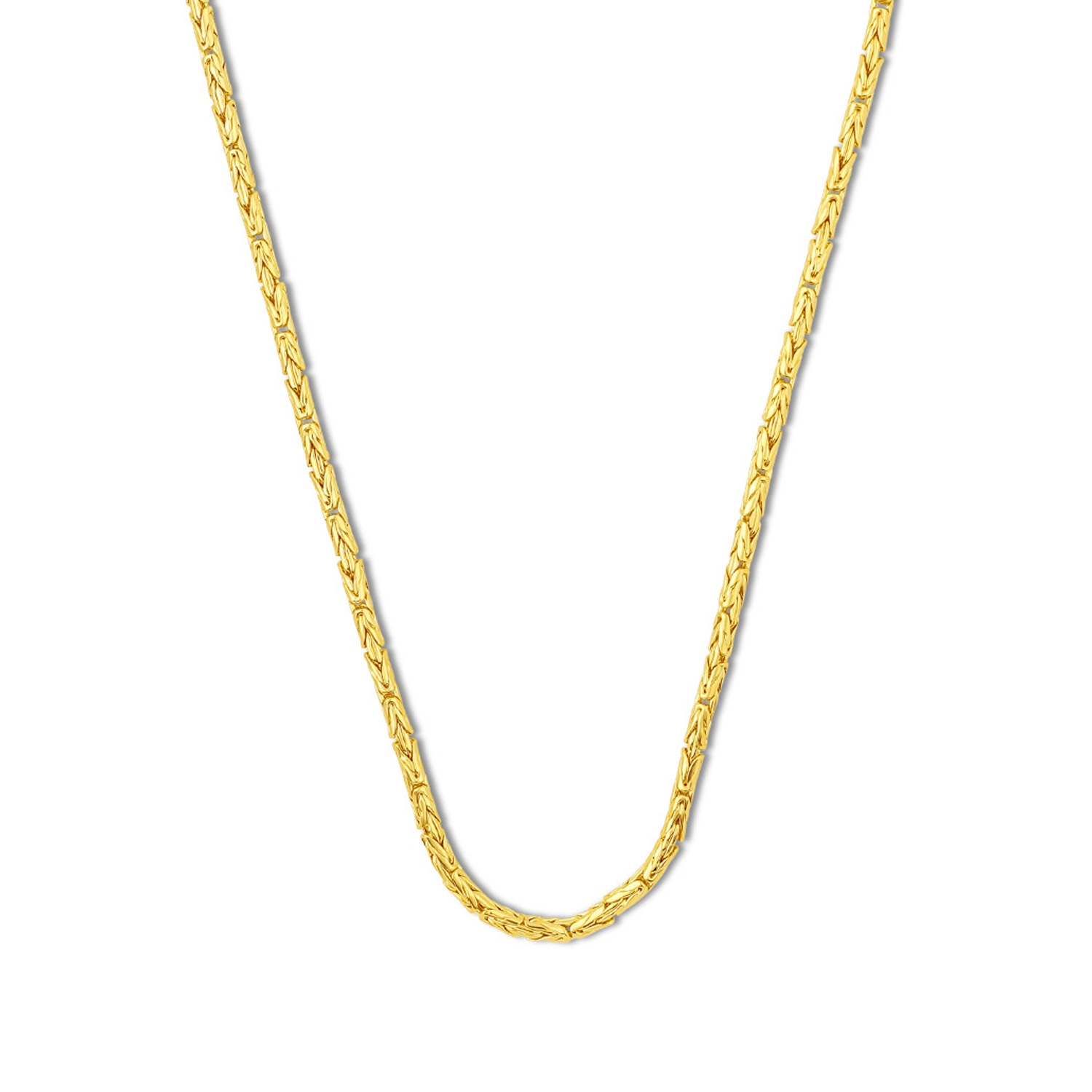 Złoty łańcuszek splot królewski 47 cm, złoto żółte