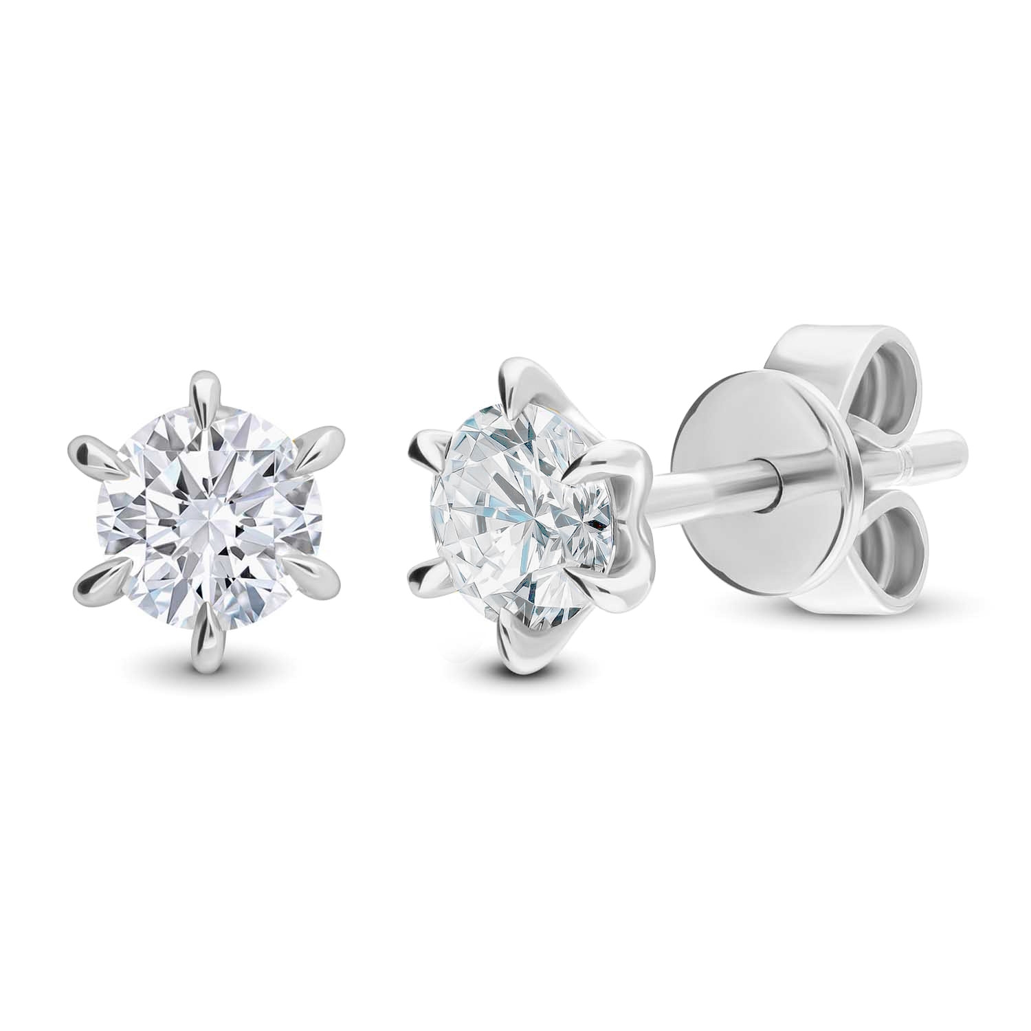 Kolczyki z diamentami 0,62ct, białe złoto