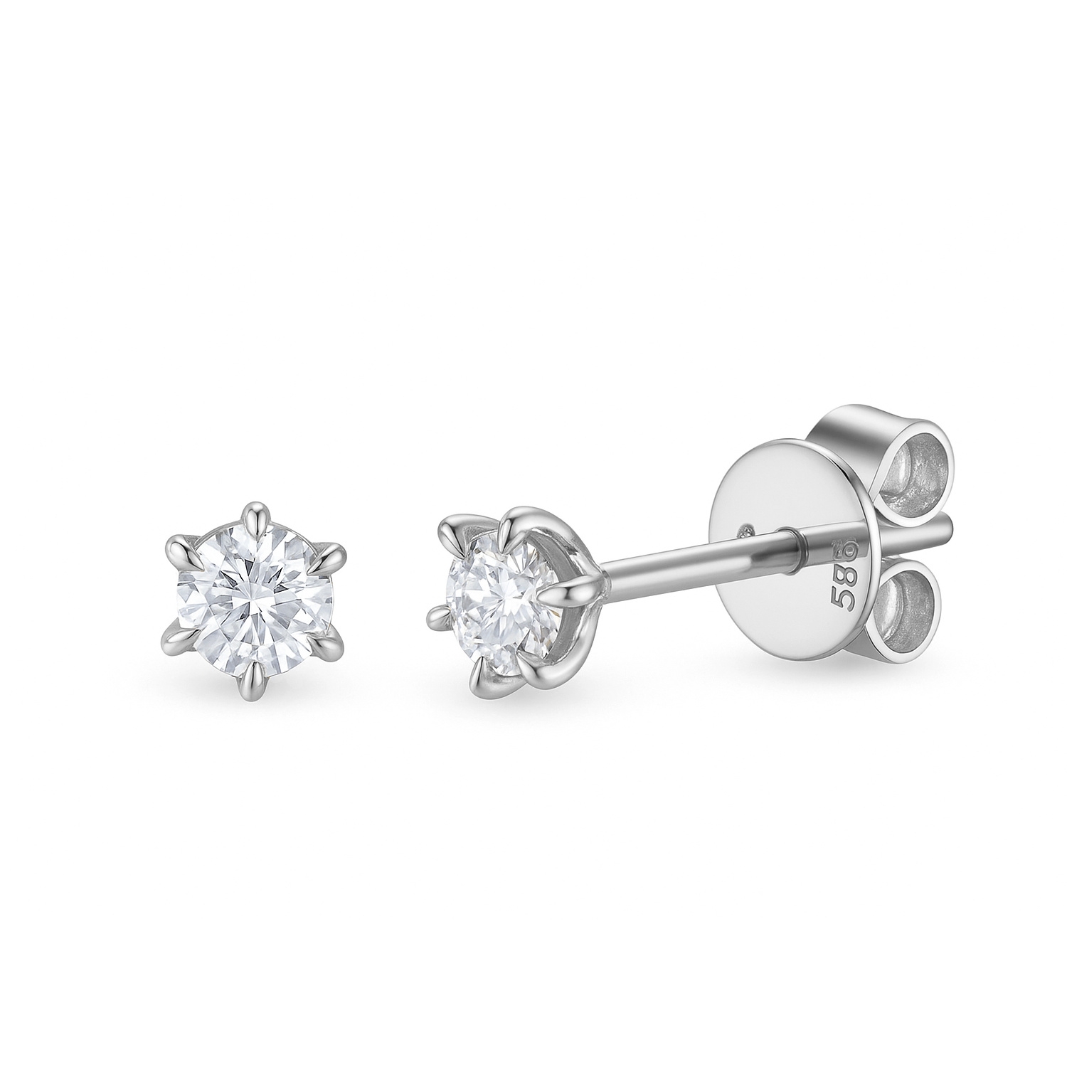 Kolczyki z diamentami 0,20ct, białe złoto Kolczyki z diamentami 0,20ct, białe złoto