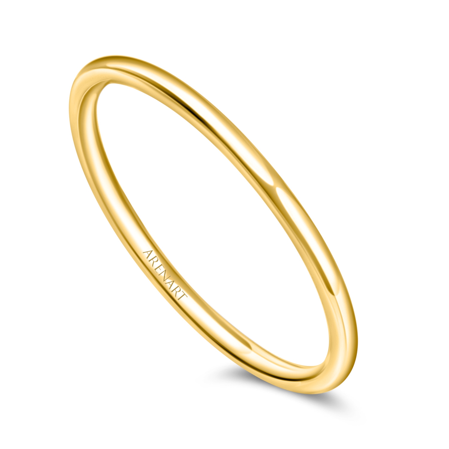 Złoty pierścionek typu obrączka 1 mm, żółte złoto 585 Złoty pierścionek typu obrączka 1 mm, żółte złoto 585