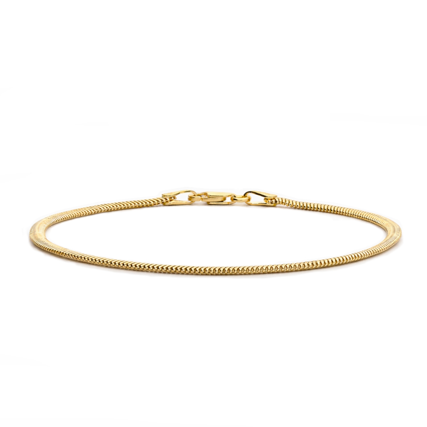 Bransoletka złota snake taśma 18 cm, żółte złoto