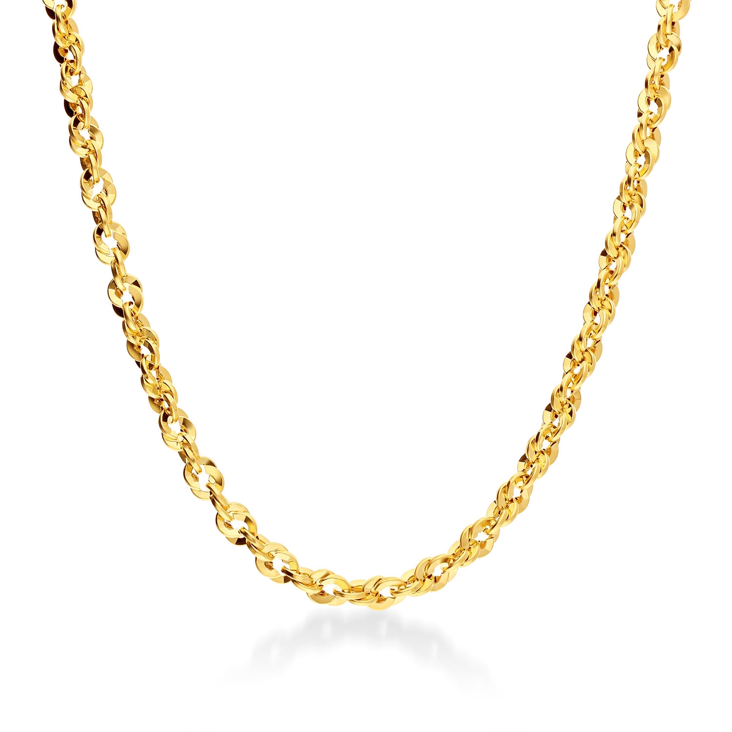 Złoty naszyjnik łańcuszek irydia 50 cm