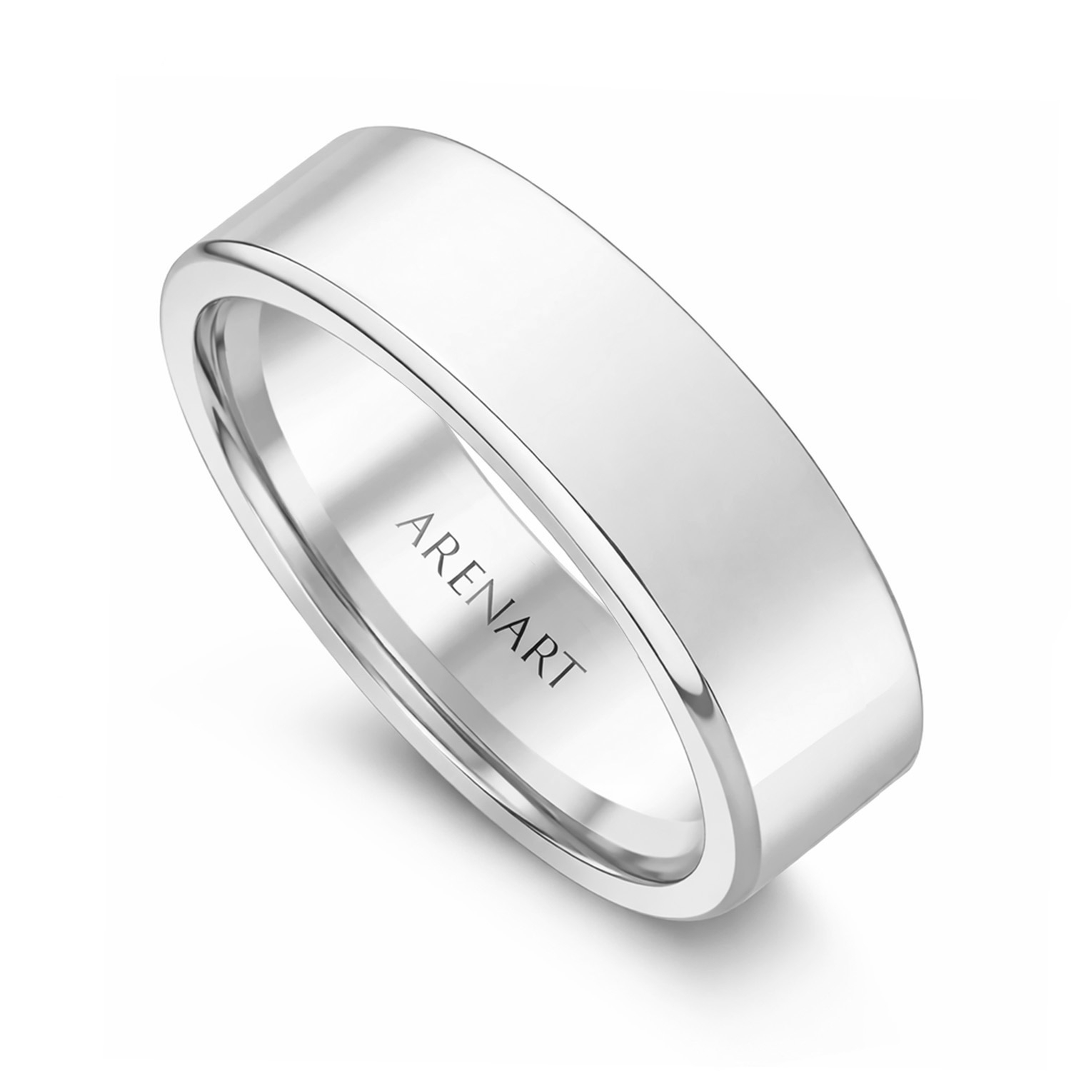 Męska złota obrączka 5 mm, białe złoto 585