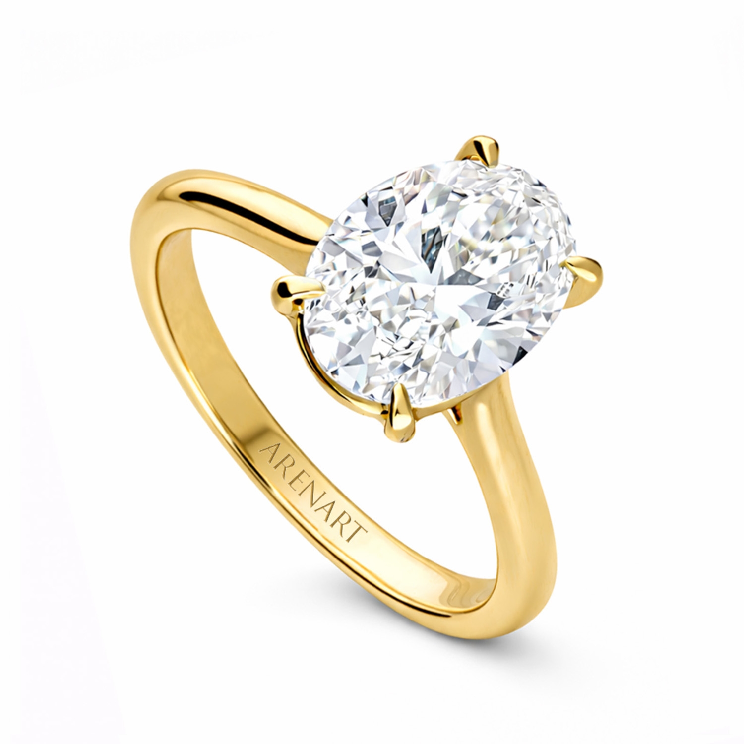 Pierścionek z diamentem laboratoryjnym 2,4ct, certyfikat IGI