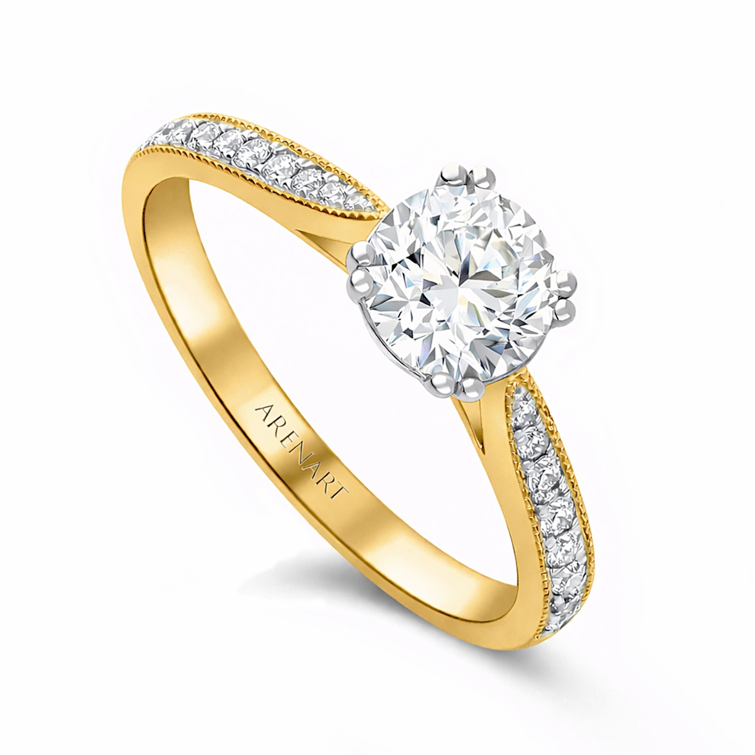 Pierścionek zaręczynowy z  z diamentami laboratoryjnymi 1,19ct