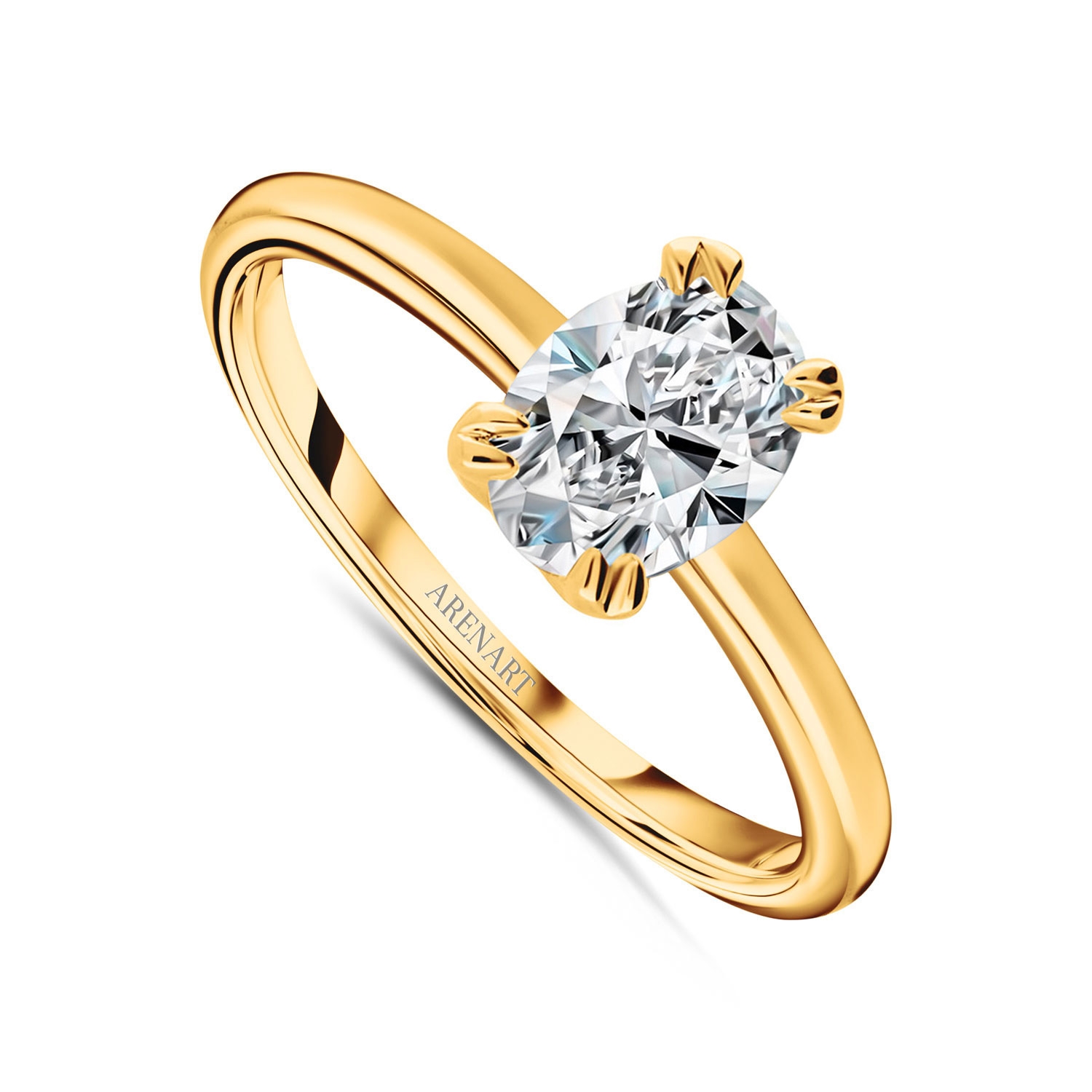 Pierścionek z diamentem 1ct, certyfikat GIA