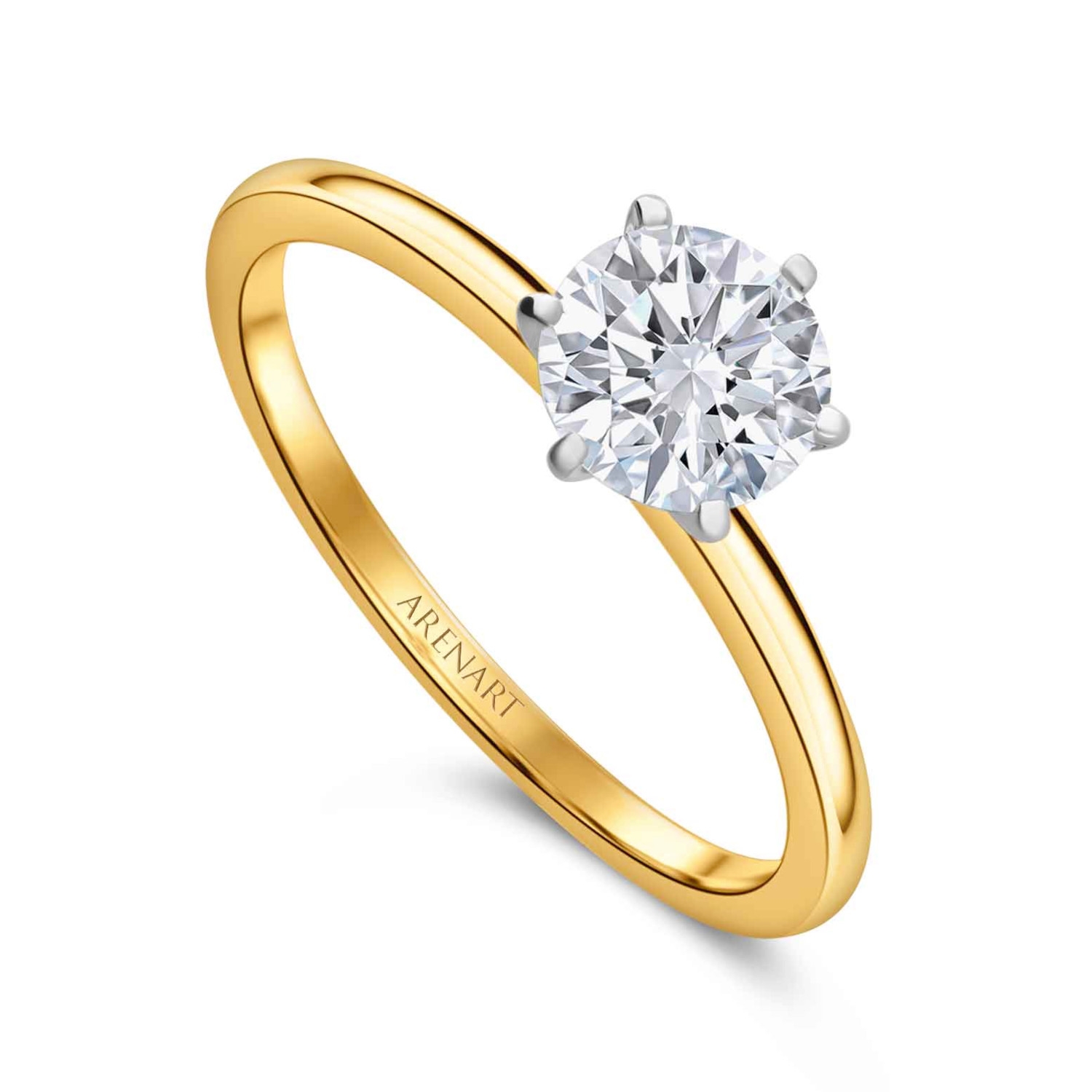 Pierścionek zaręczynowy z diamentem laboratoryjnym 1ct